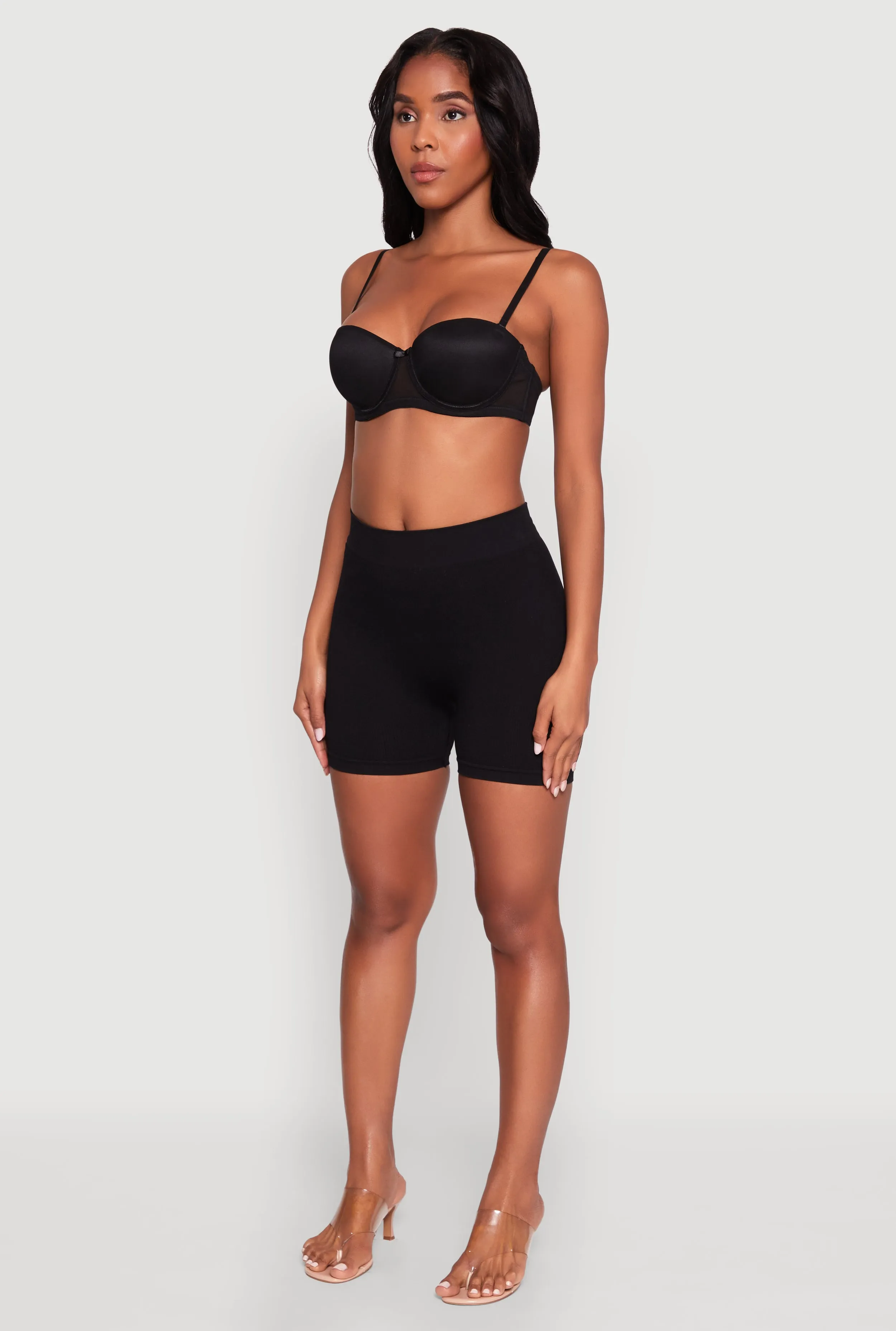 Mesh Solid Convertible Balconette Bra sold by Rainbow product image thumbnail 5