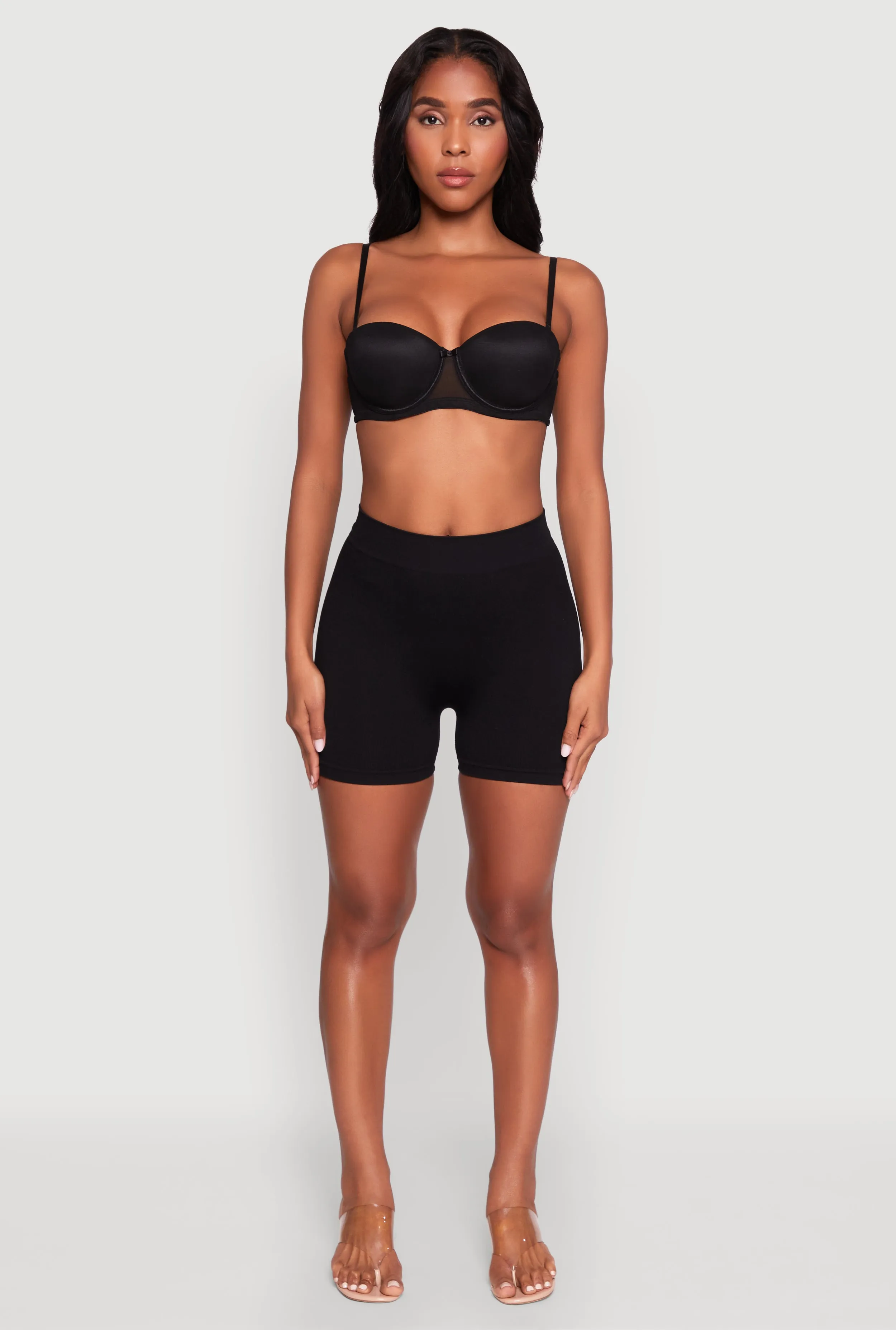 Mesh Solid Convertible Balconette Bra sold by Rainbow product image thumbnail 2