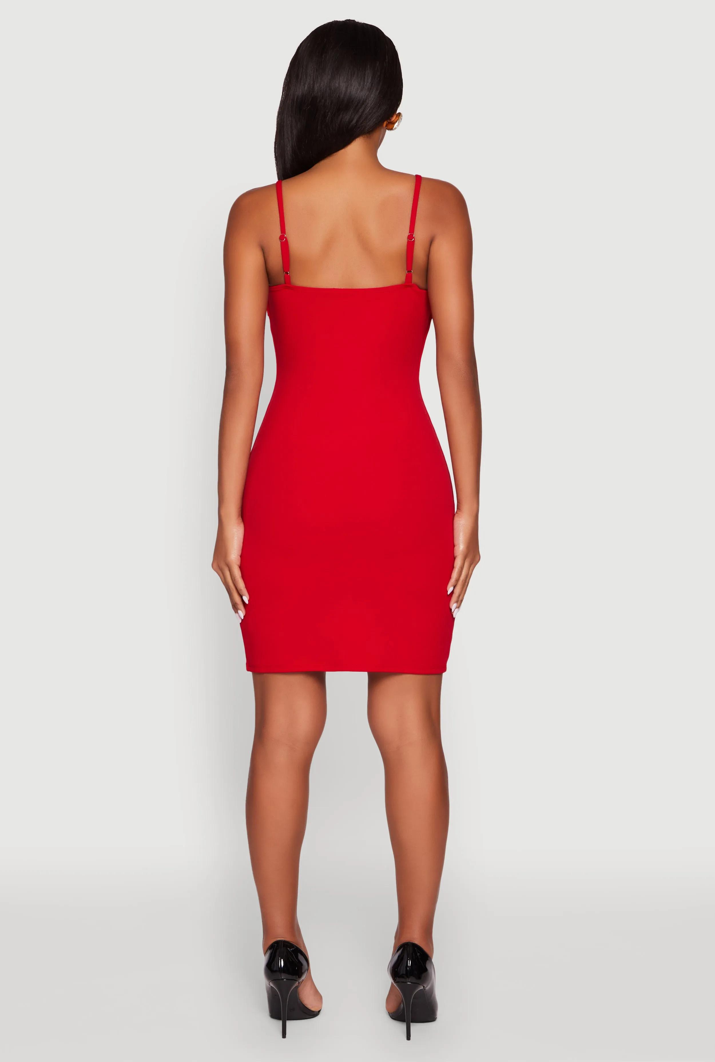 Sleeveless Crepe Knit Mini Dress with Rhinestone Bows sold by Rainbow product image thumbnail 5