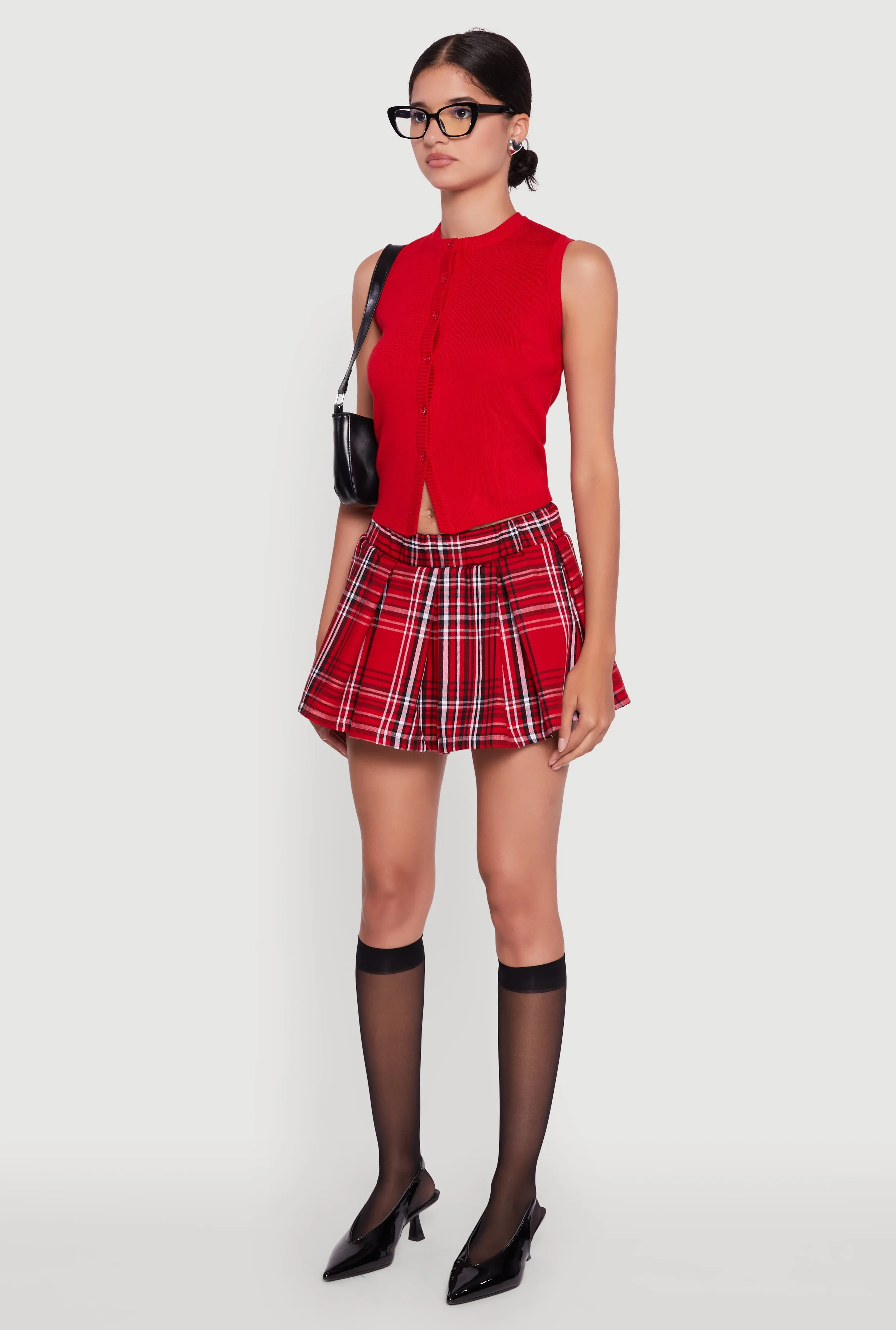 Plaid Mini Pleated Skirt sold by Rainbow product image thumbnail 3