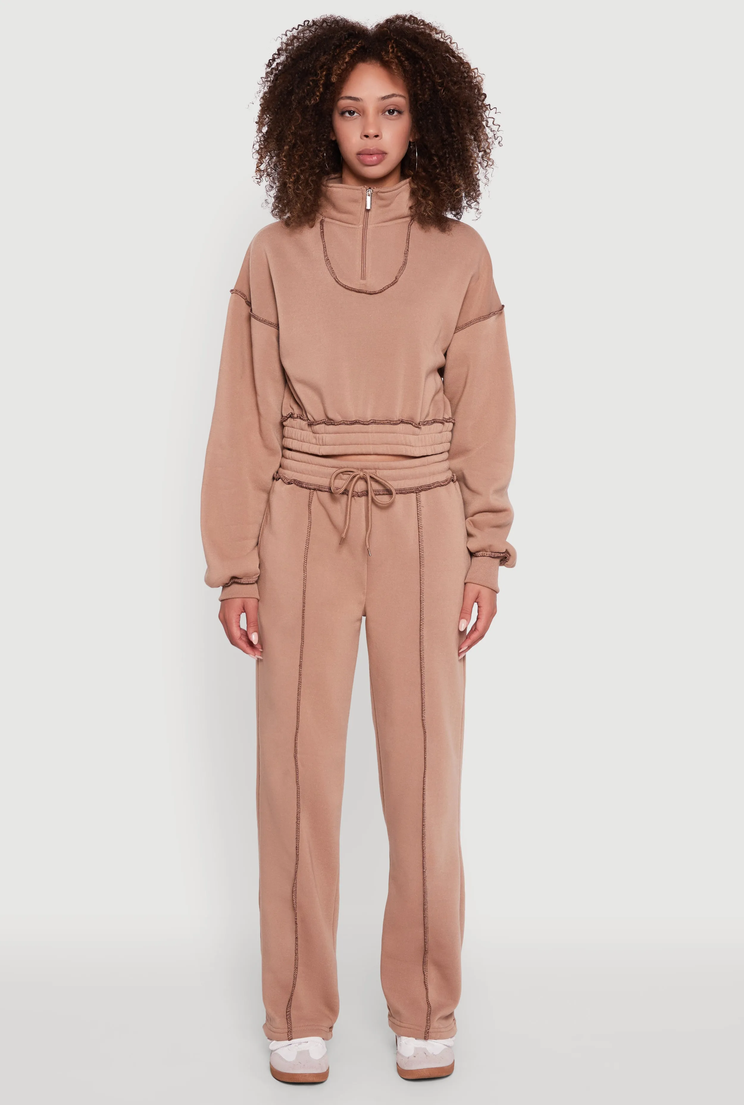 Mid Rise Fleece Wide Leg Sweatpants sold by Rainbow product image thumbnail 2