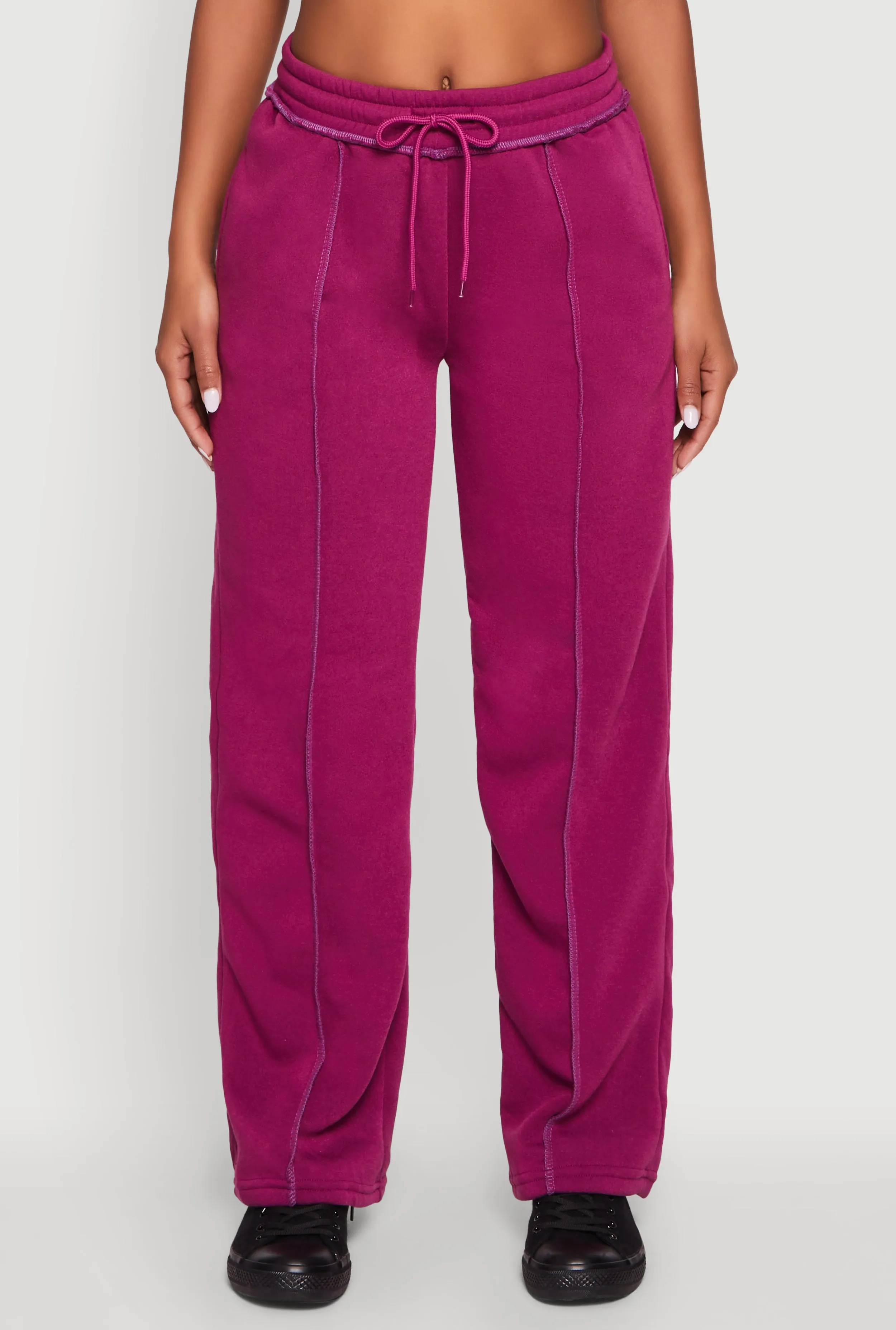 Mid Rise Fleece Wide Leg Sweatpants sold by Rainbow product image thumbnail 3