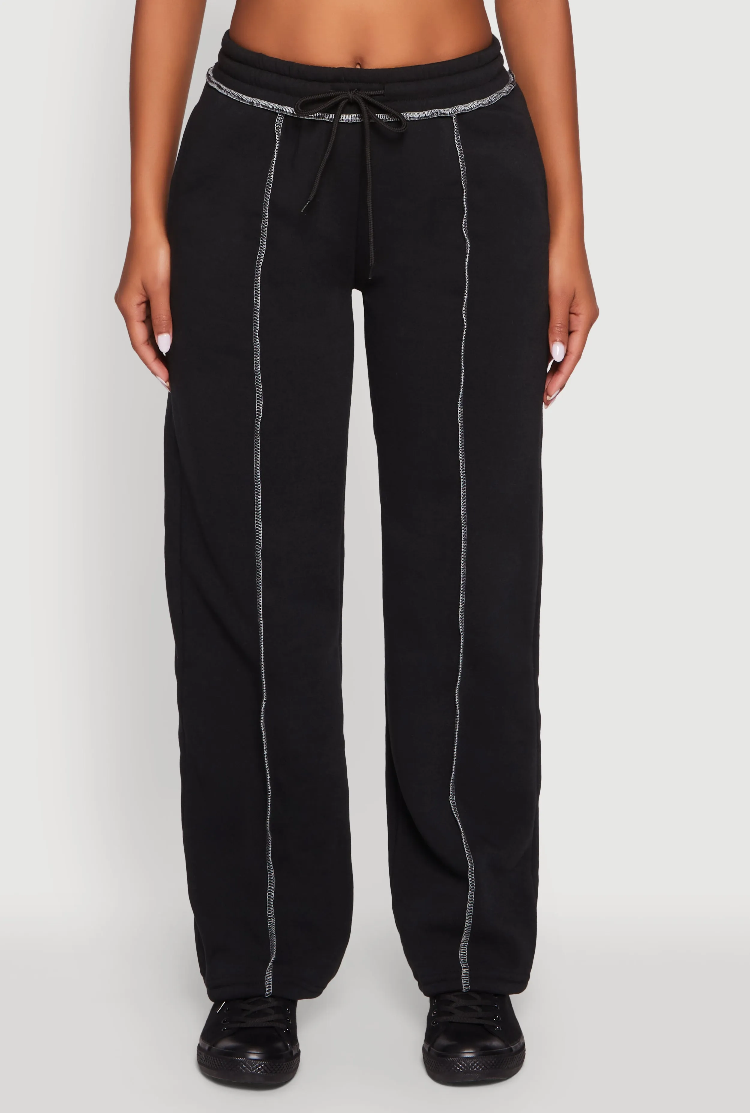Mid Rise Fleece Wide Leg Sweatpants sold by Rainbow product image thumbnail 3