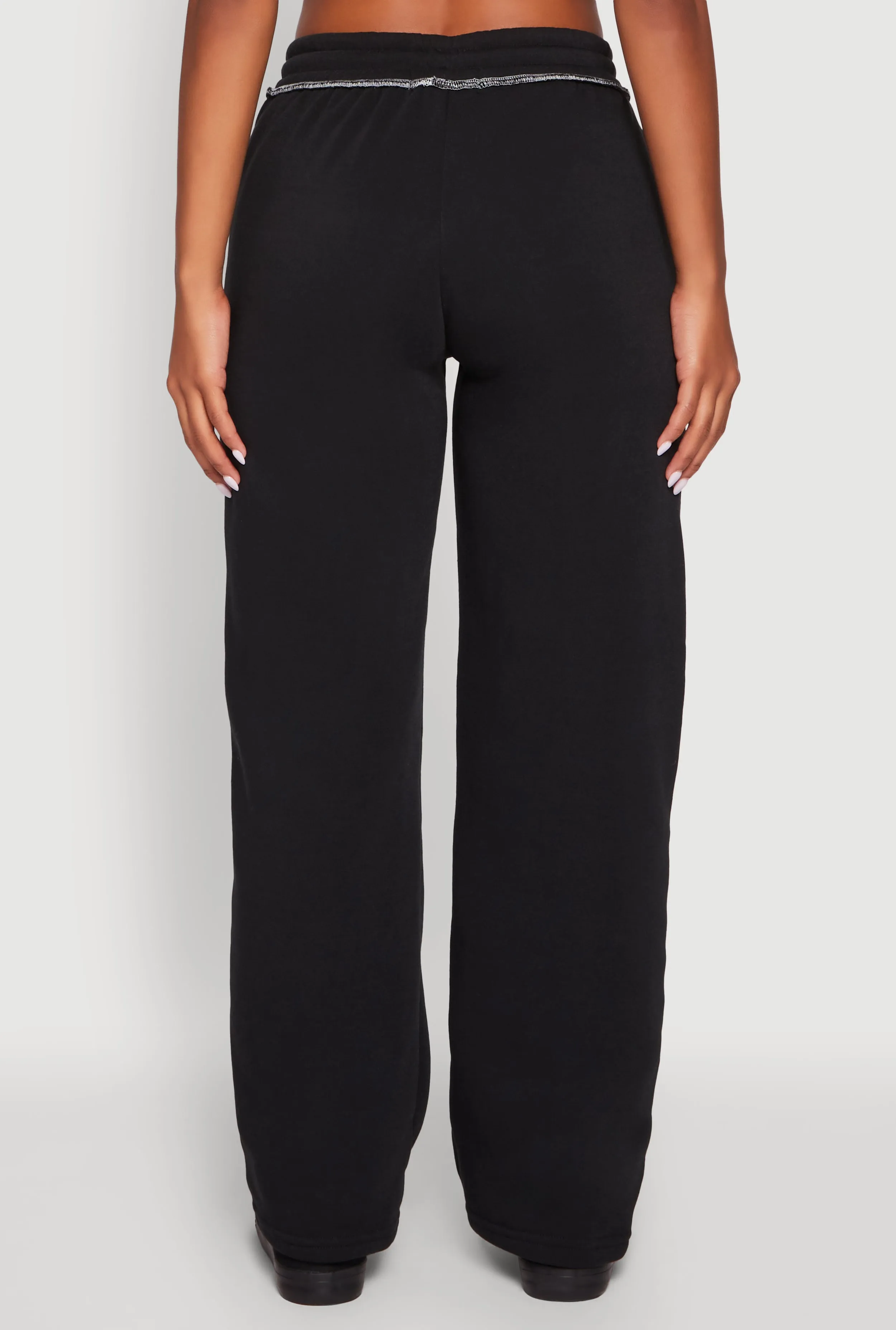 Mid Rise Fleece Wide Leg Sweatpants sold by Rainbow product image thumbnail 5