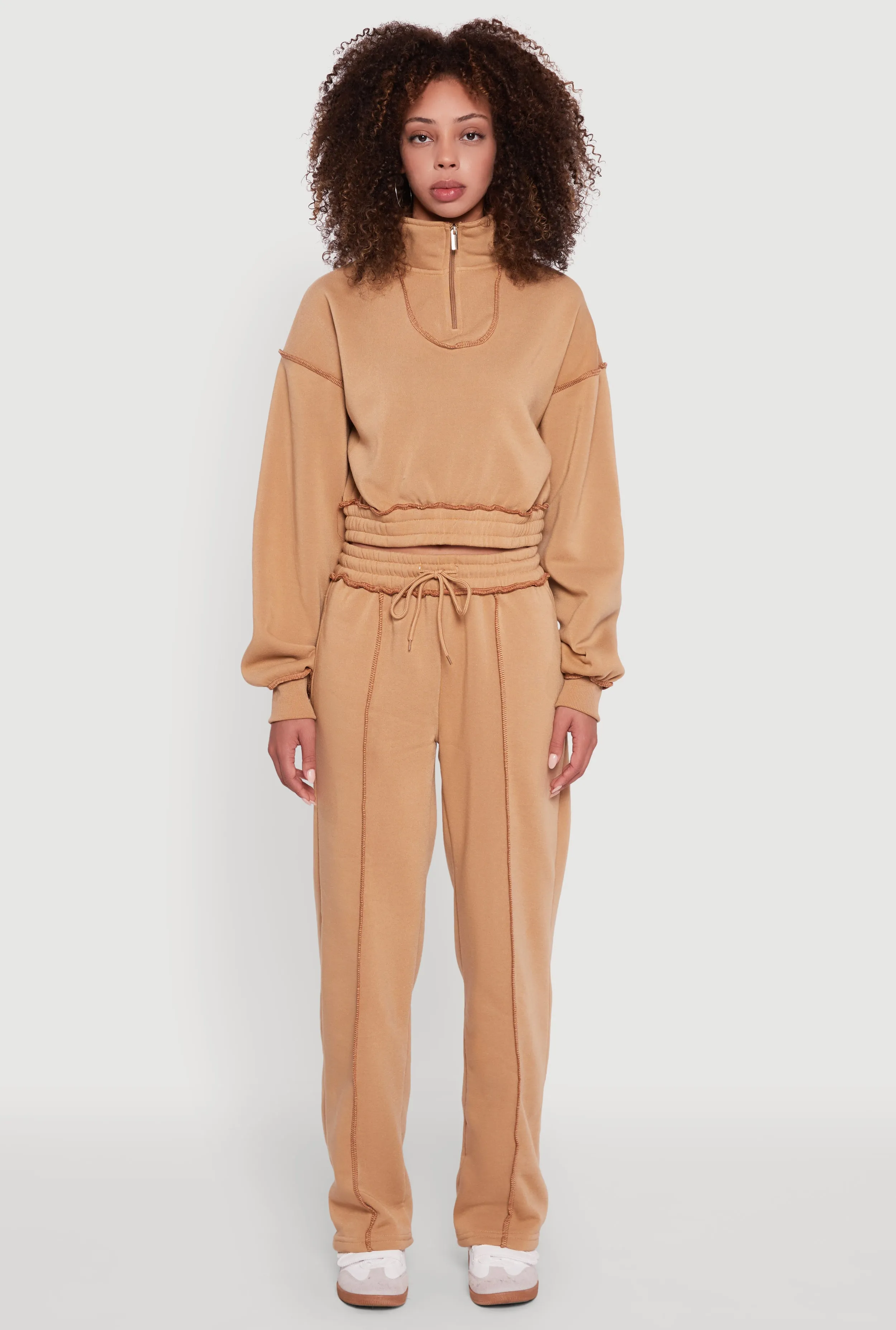 Mid Rise Fleece Wide Leg Sweatpants sold by Rainbow product image thumbnail 2