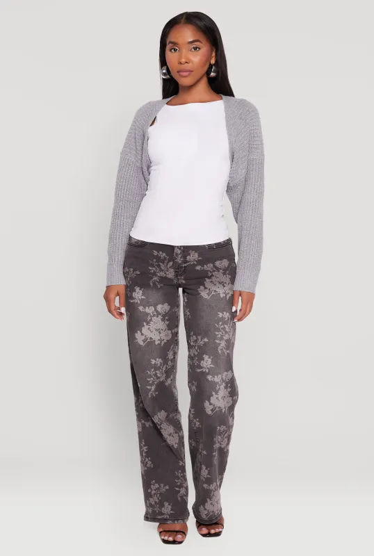 Open Front Cardigan Shrug sold by Rainbow