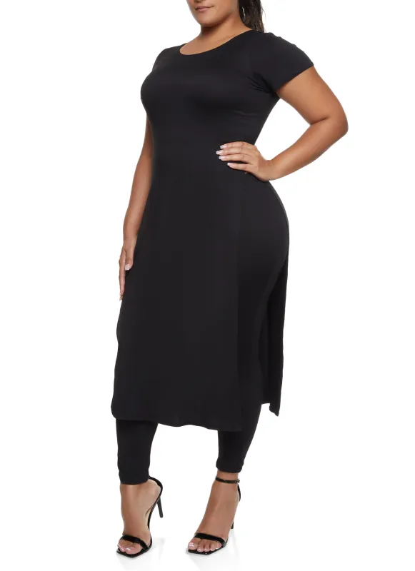 Plus Size Soft Knit Maxi Tee sold by Rainbow