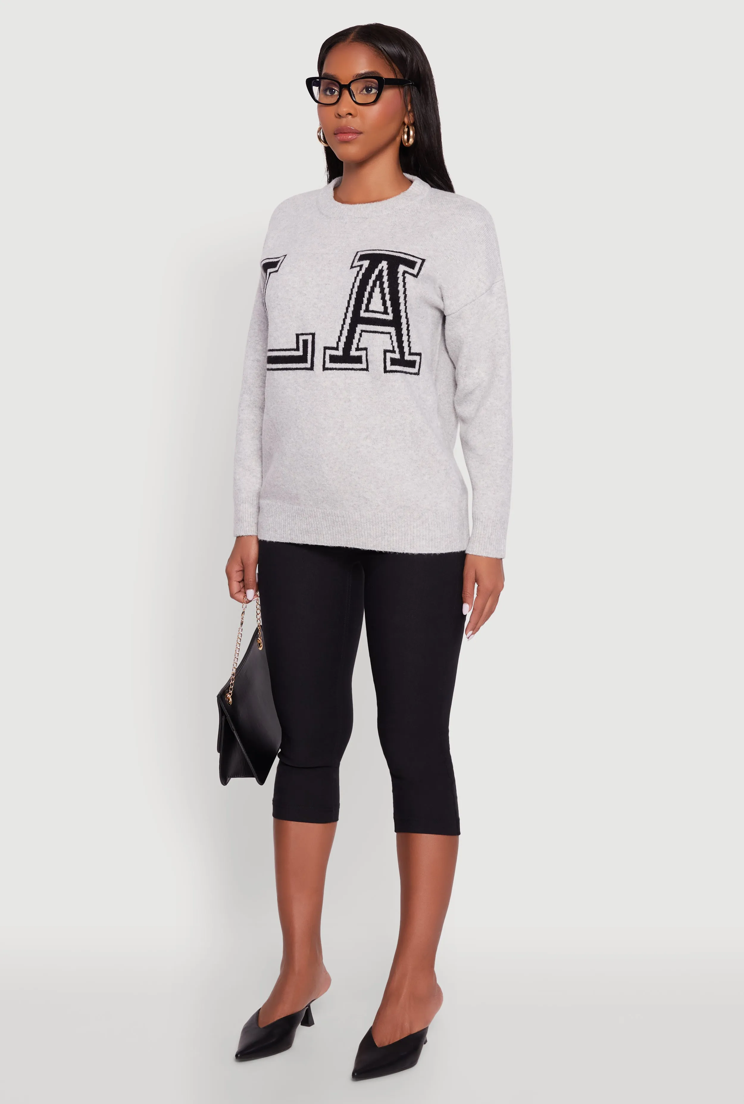 Brushed Knit Los Angeles Graphic Print Sweater sold by Rainbow product image thumbnail 5
