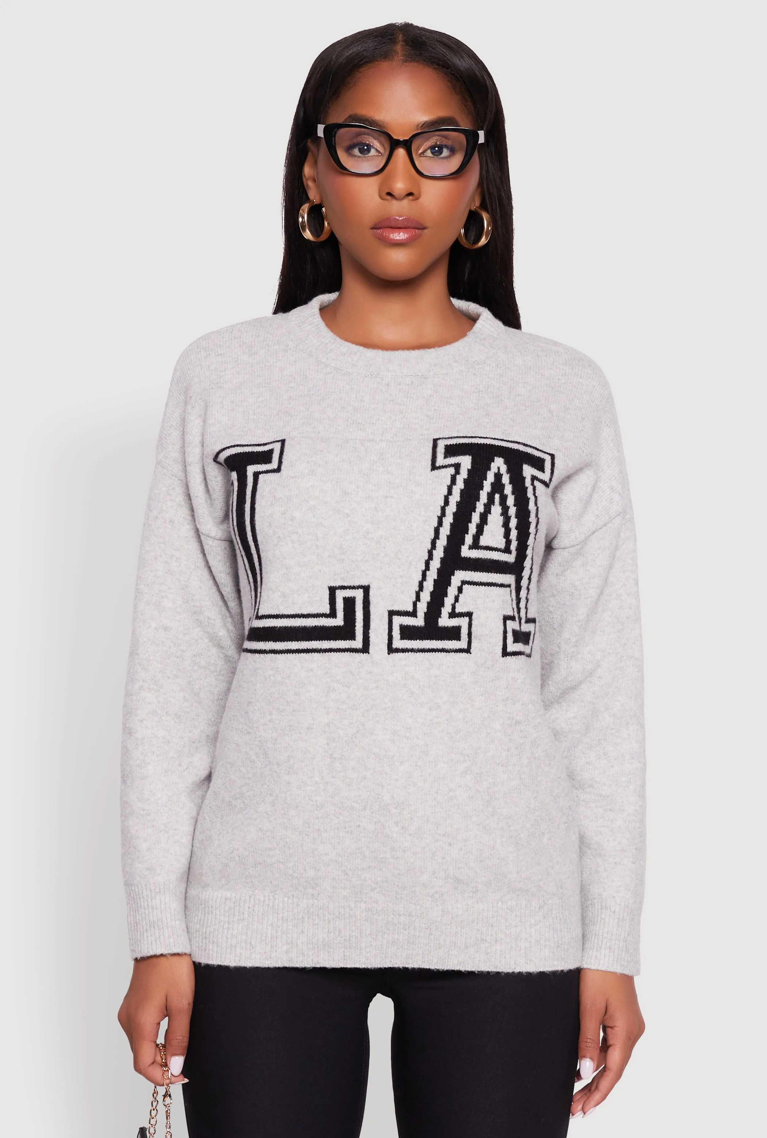 Brushed Knit Los Angeles Graphic Print Sweater sold by Rainbow product image thumbnail 2