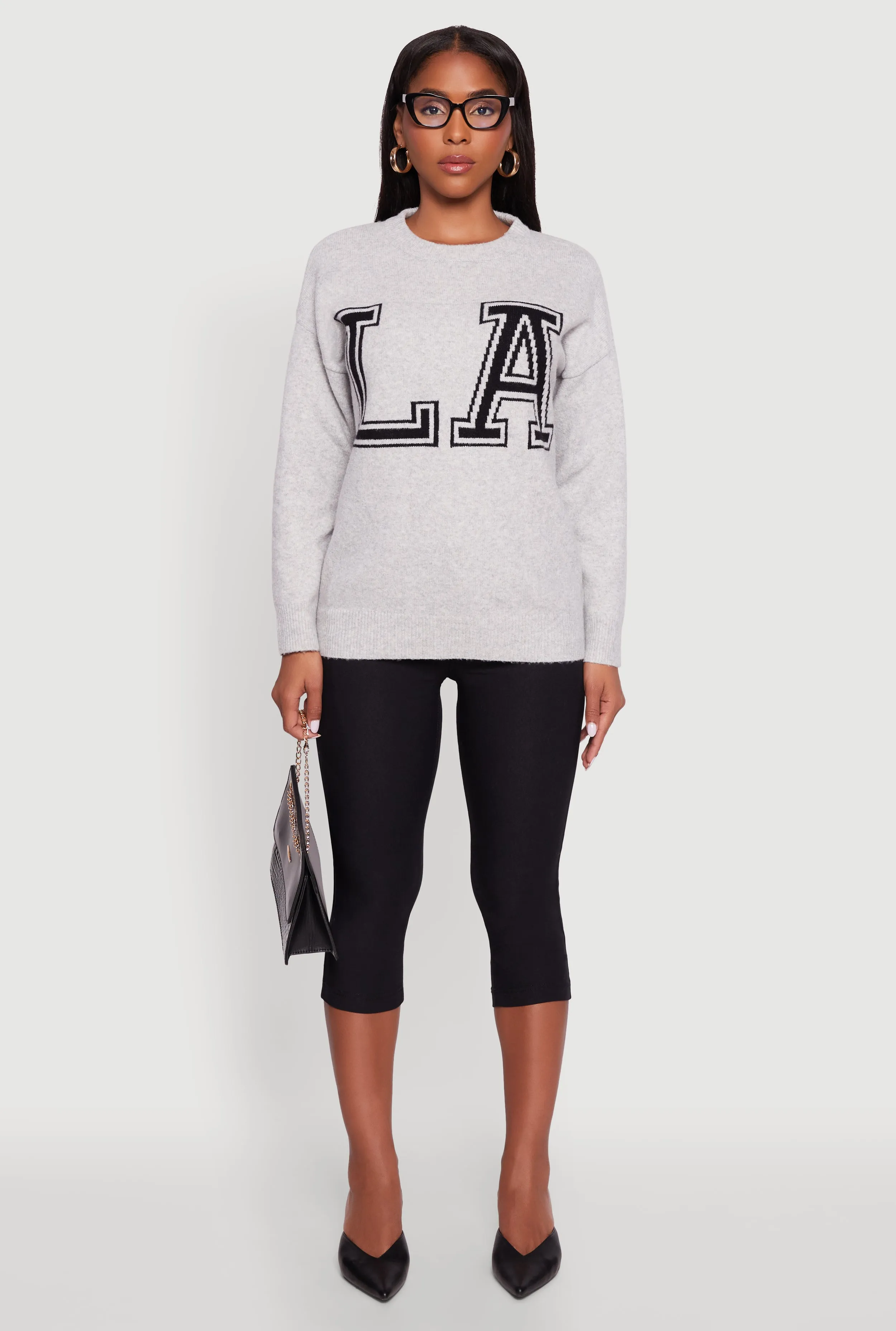Brushed Knit Los Angeles Graphic Print Sweater sold by Rainbow product image thumbnail 3