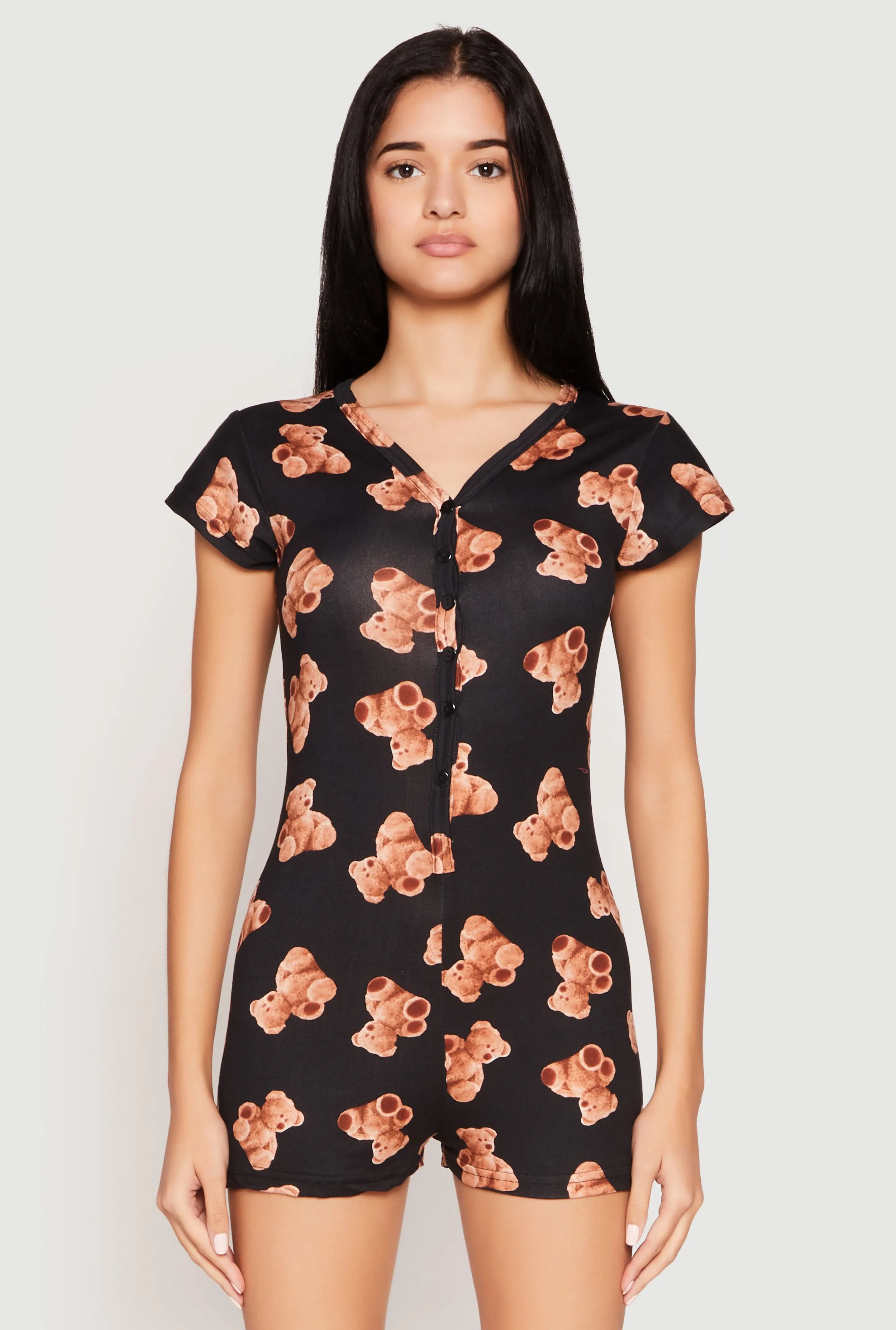 Soft Knit Love You Beary Much Pajama Romper sold by Rainbow product image thumbnail 2