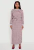 Striped Cropped Toggle Drawstring Hem Sweatshirt sold by Rainbow