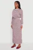 Striped Cropped Toggle Drawstring Hem Sweatshirt sold by Rainbow