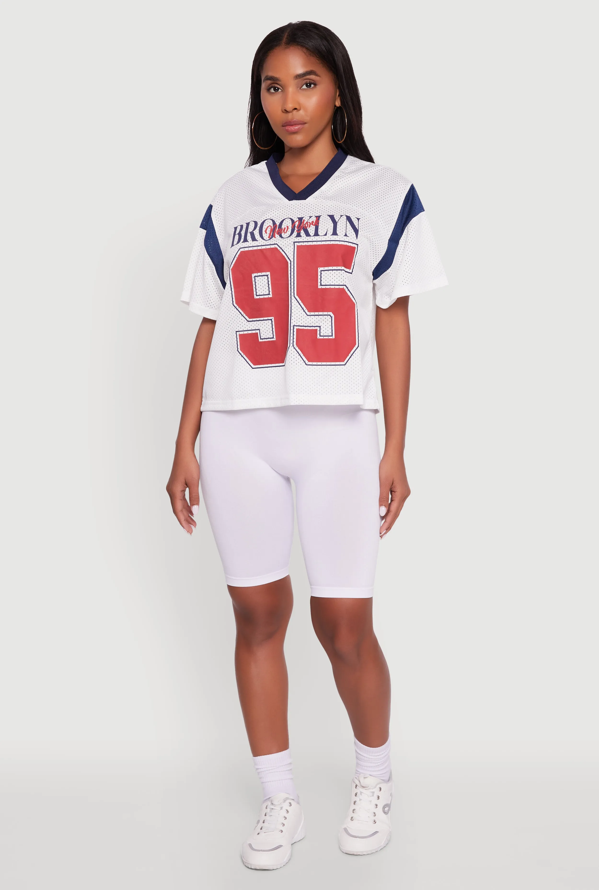 Contrast Trim Brooklyn New York 95 Graphic Jersey sold by Rainbow