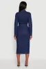 Denim Button Front Long Sleeve Shirt Dress sold by Rainbow