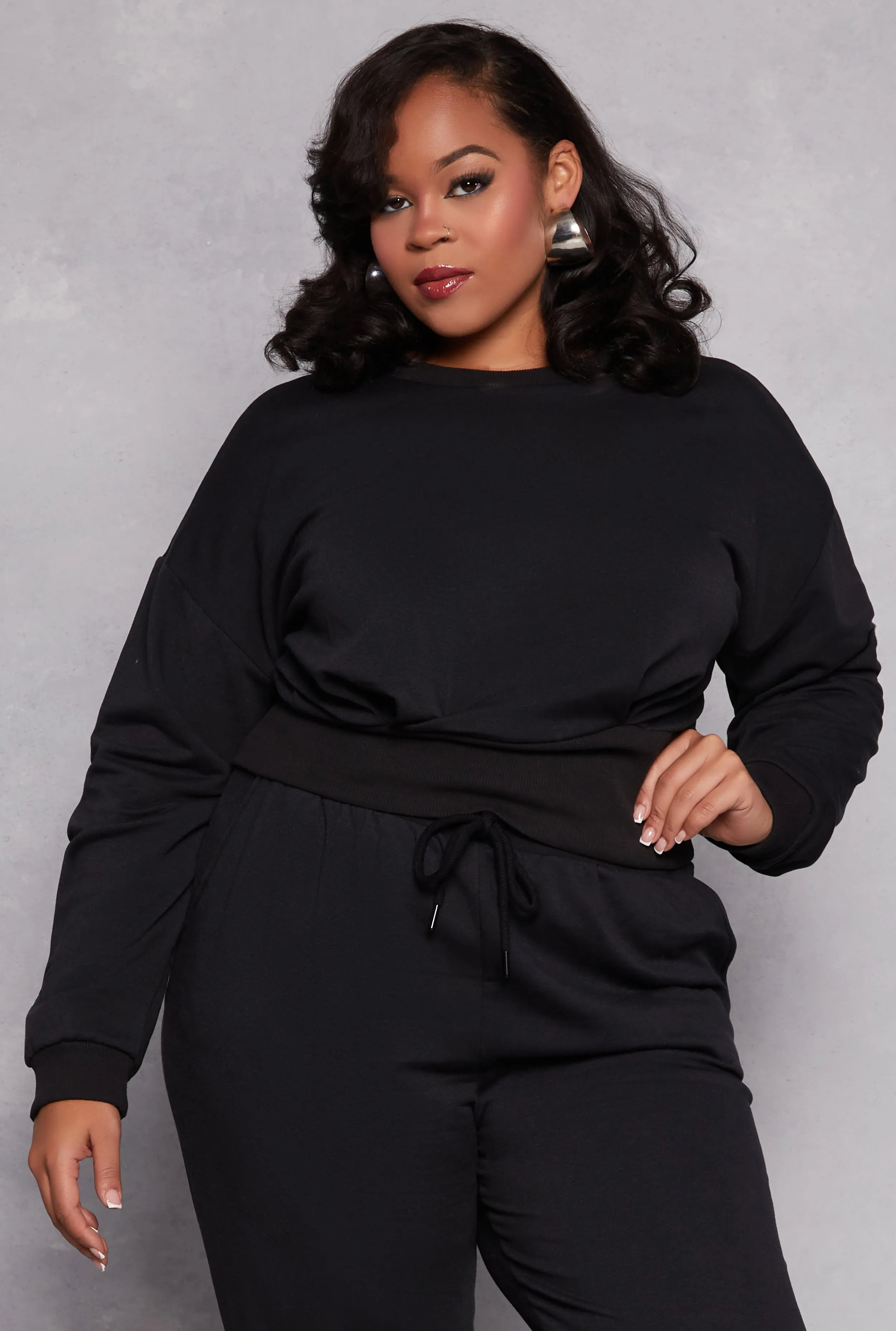 Plus Size Fleece Pullover Sweatshirt sold by Rainbow product image thumbnail 2