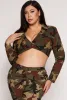 Plus Size Camo Hyperstretch Cropped Jacket sold by Rainbow