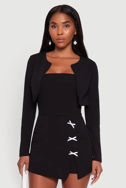 Crepe Knit Long Sleeve Bolero sold by Rainbow