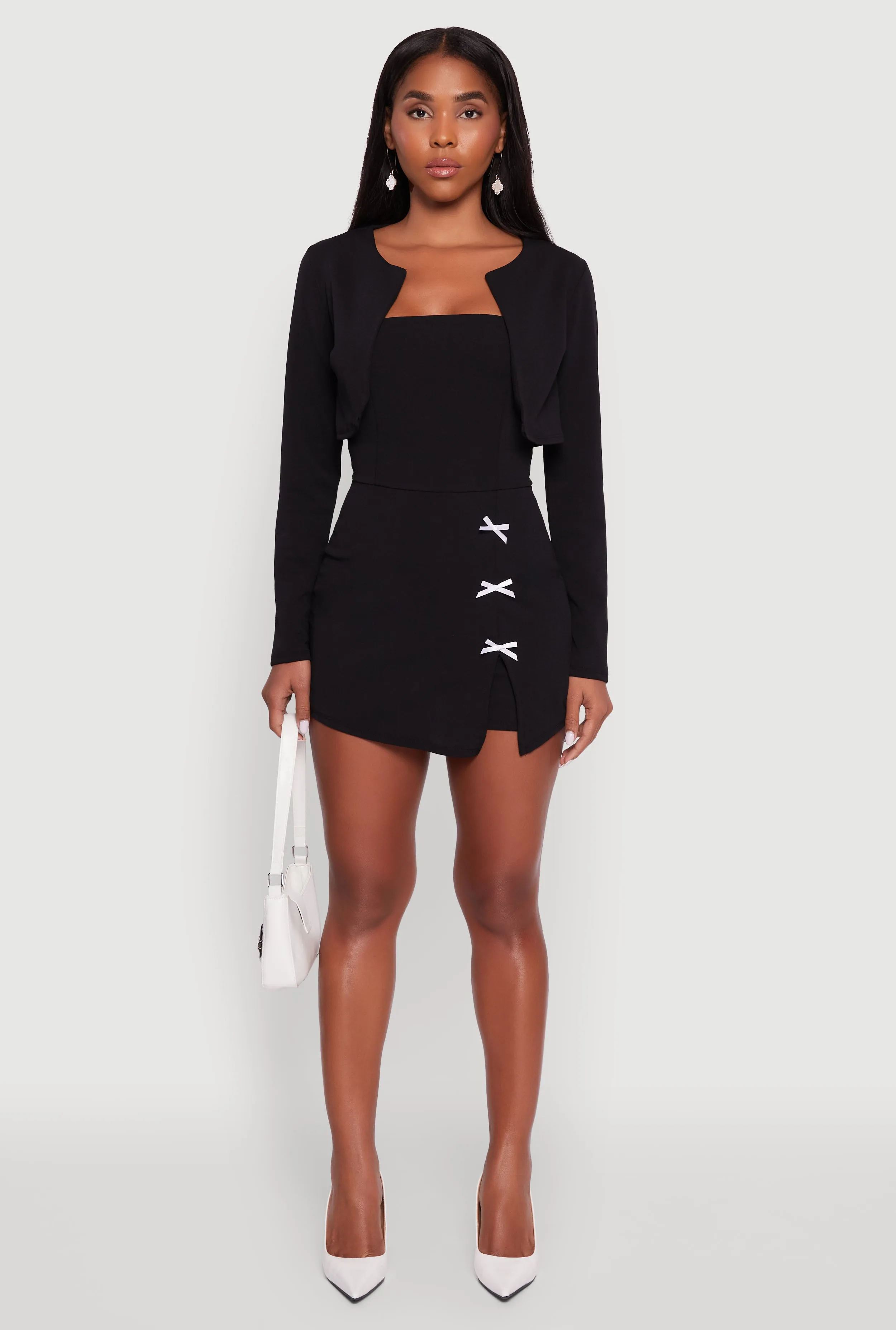 Crepe Knit Long Sleeve Bolero sold by Rainbow product image thumbnail 3