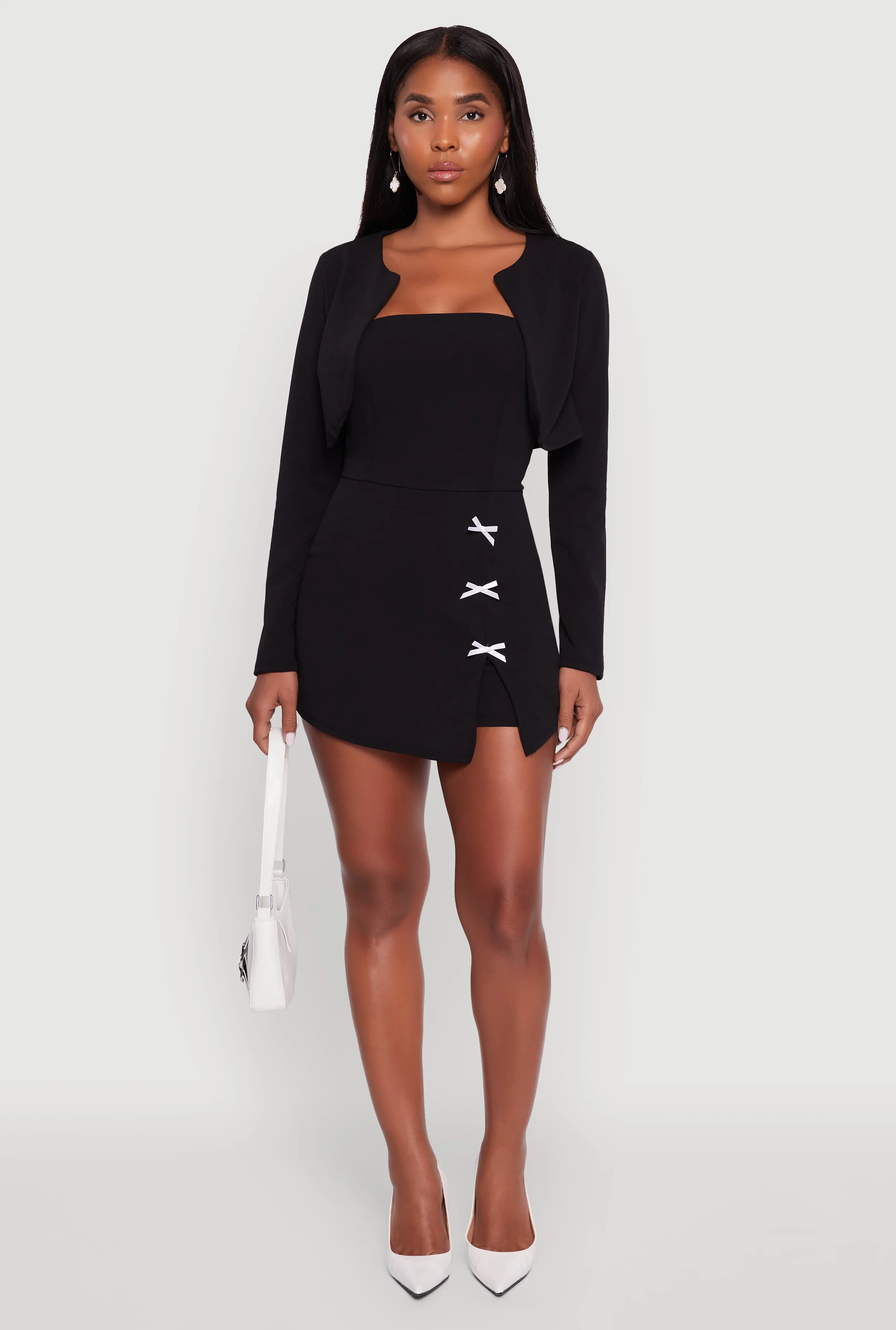 Crepe Knit Long Sleeve Bolero sold by Rainbow product image thumbnail 2