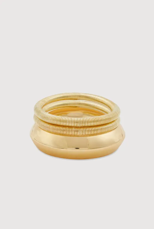 Assorted Metallic Bangles Set of 3 sold by Rainbow