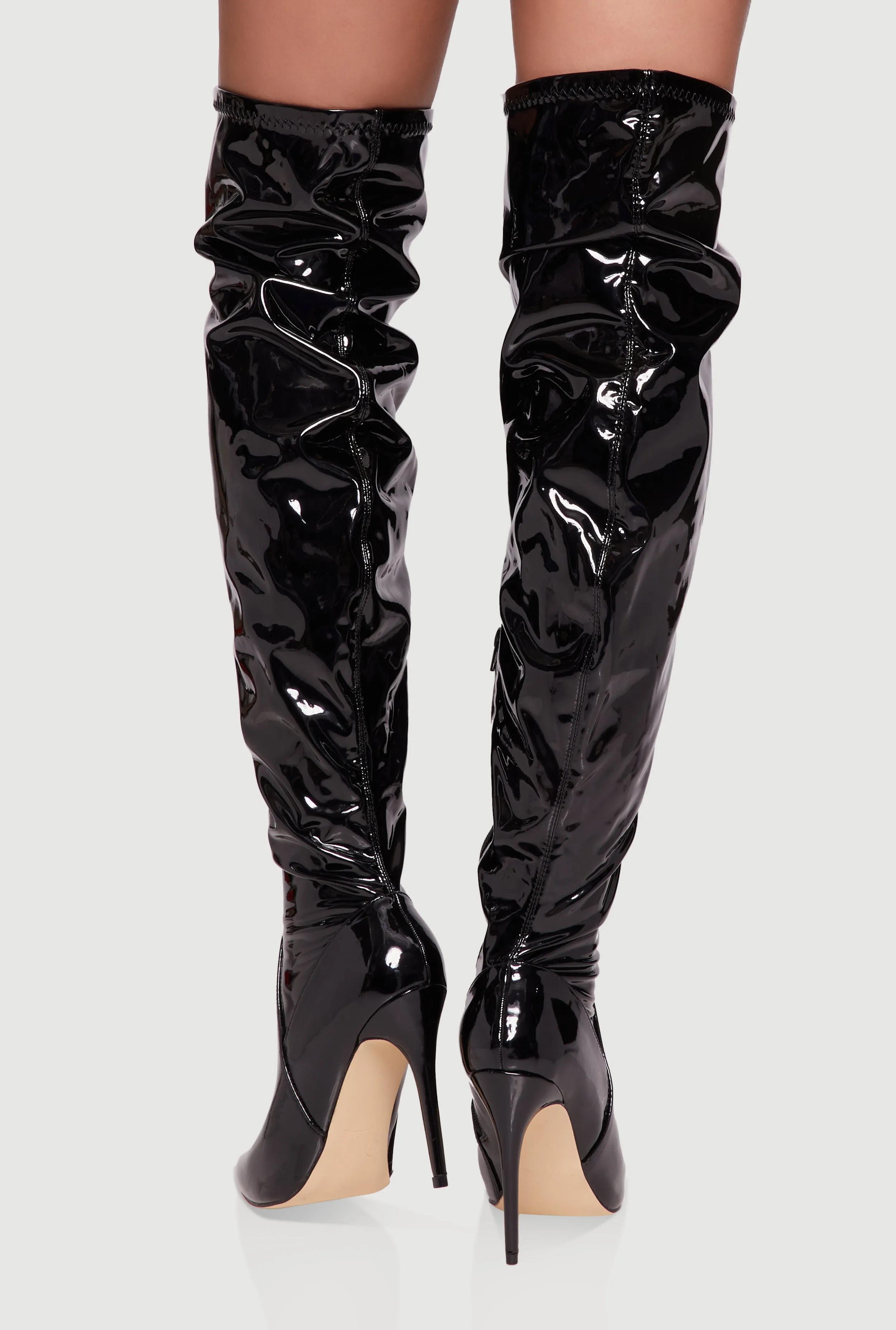 Pointy Toe Thigh High Stiletto Boots sold by Rainbow product image thumbnail 3