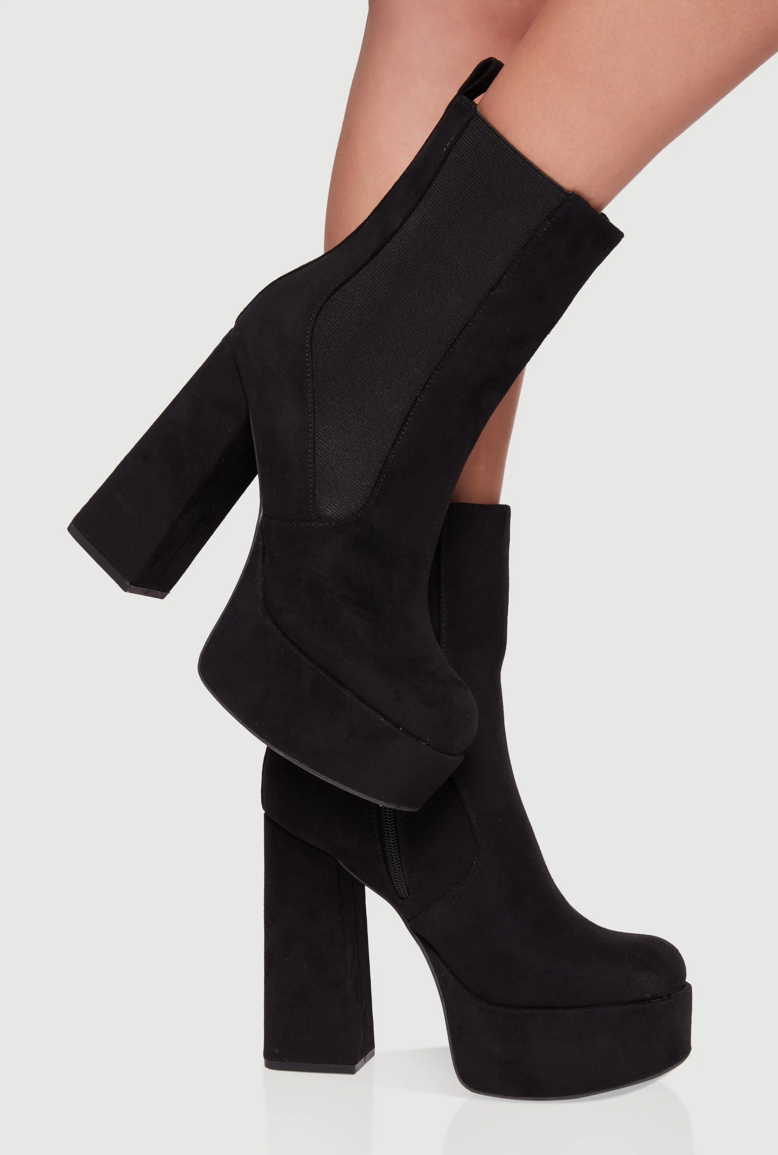 Ultra High Heel Platform Chelsea Boots sold by Rainbow