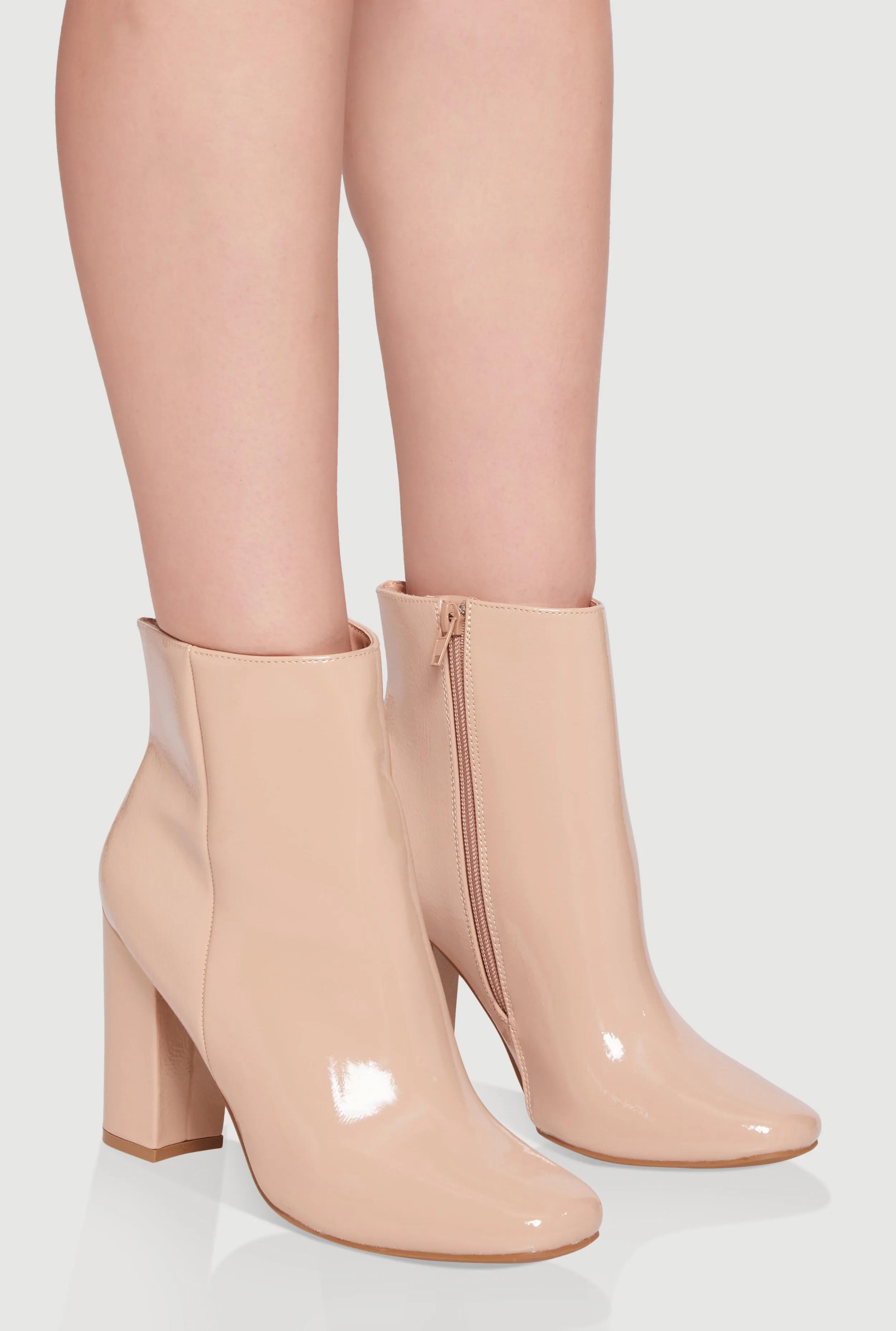 Trendy Block Heel Square Toe Booties sold by Rainbow product image thumbnail 2