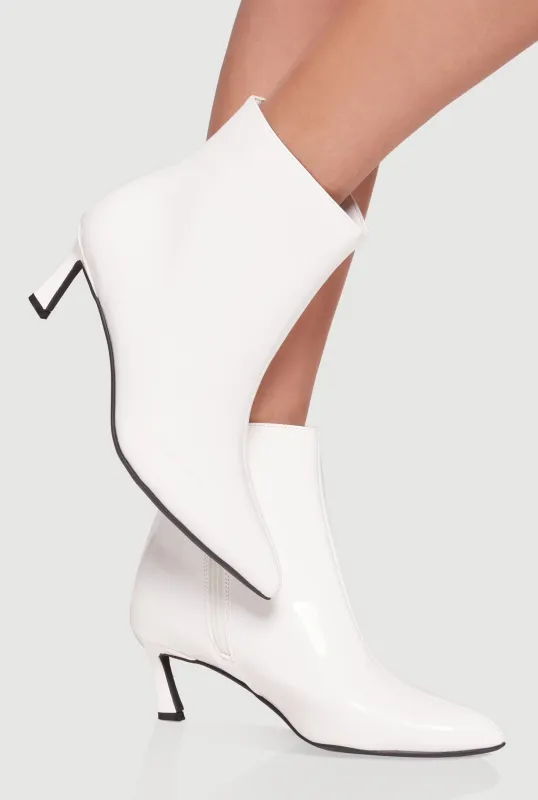 Pointy Toe Mid Heel Booties sold by Rainbow