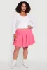 Plus Size High Waisted Pleated Mini Tennis Skirt sold by Rainbow