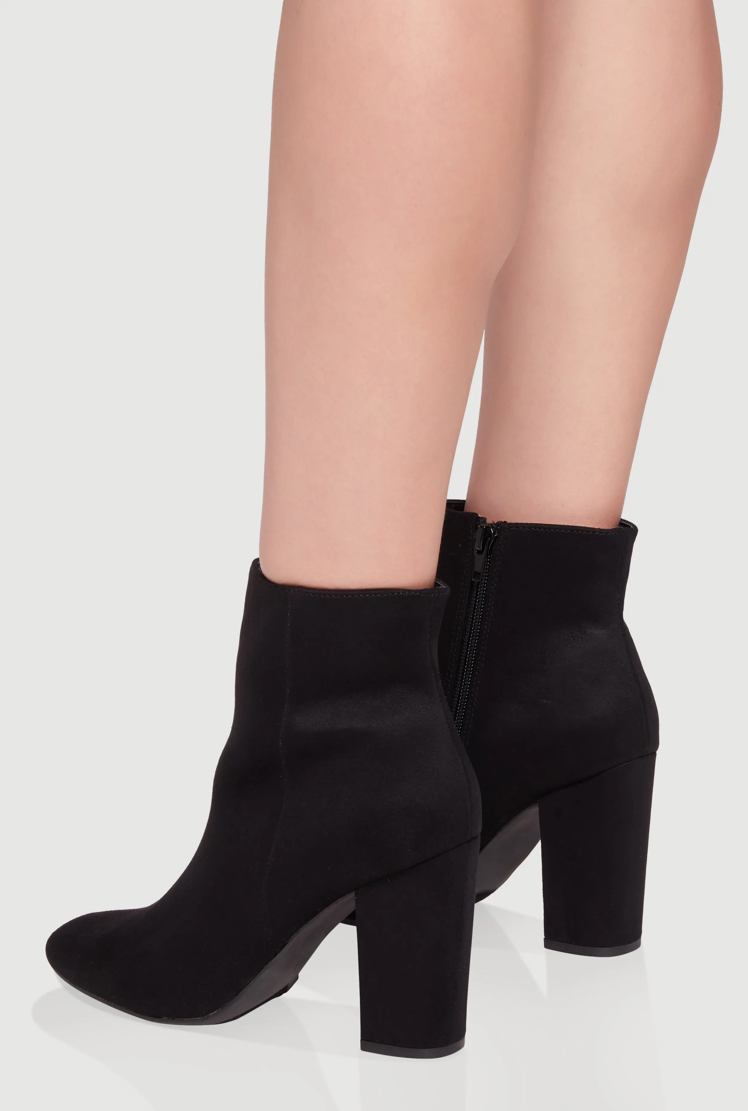 Trendy Almond Toe Block Heel Booties sold by Rainbow product image thumbnail 3