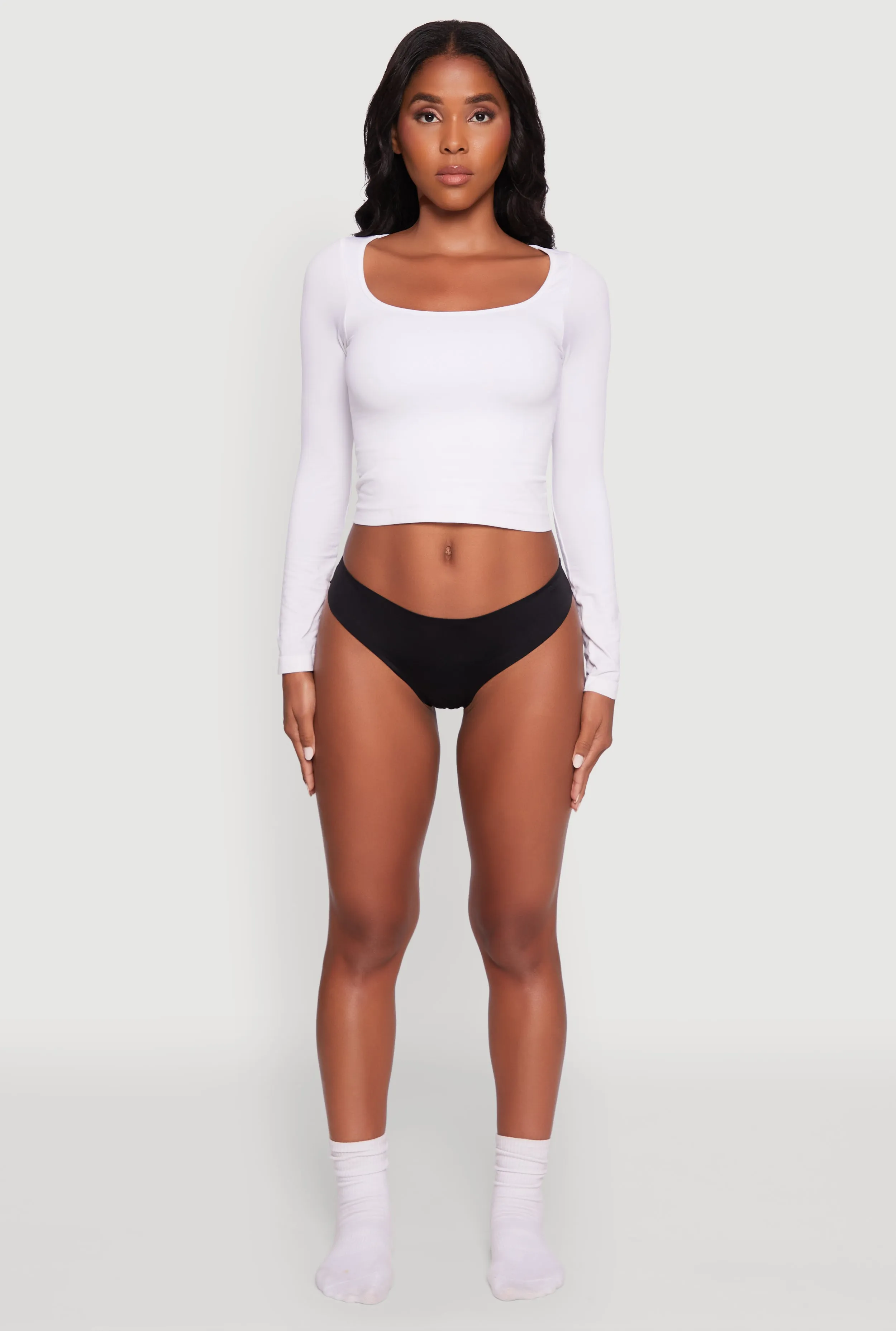 Laser Cut Seamless Thong Panty sold by Rainbow product image thumbnail 2