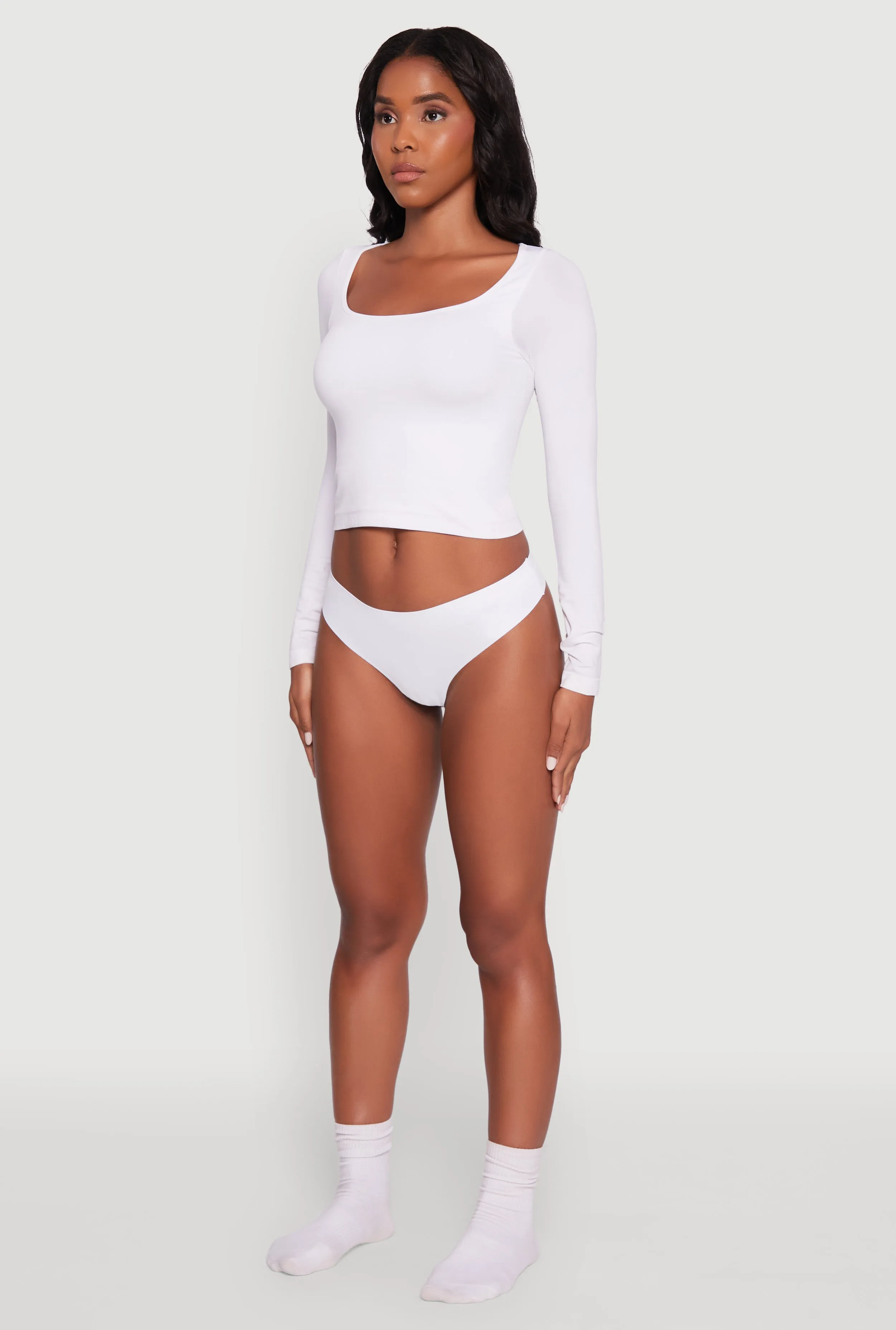 Laser Cut Seamless Thong Panty sold by Rainbow product image thumbnail 5