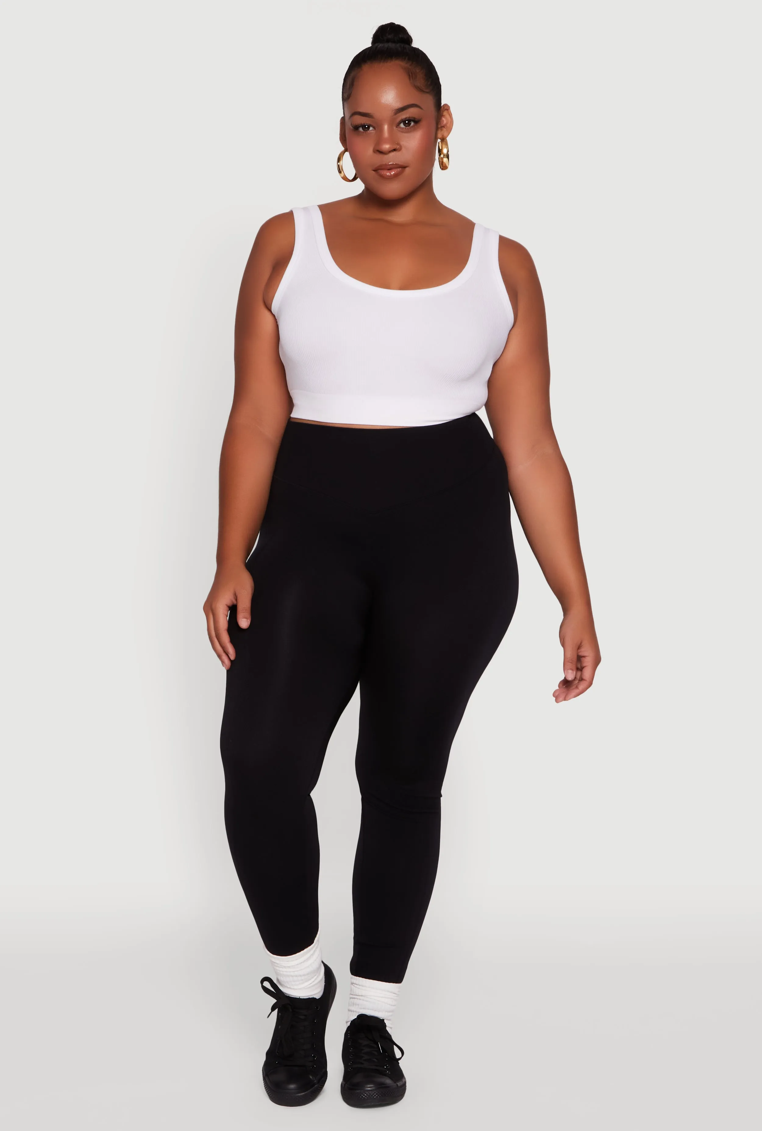 Plus Size High Waist Seamless Leggings sold by Rainbow