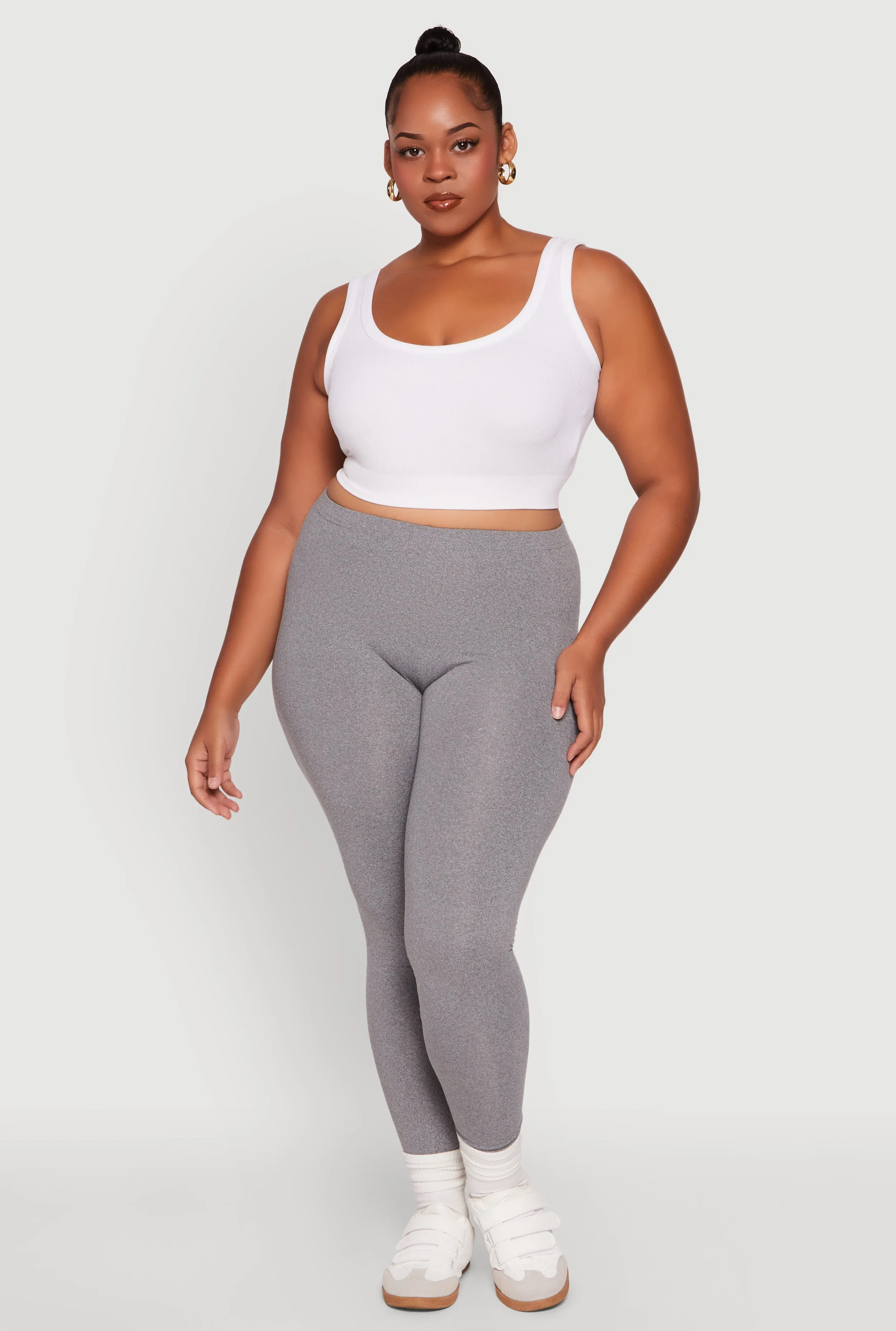 Plus Size High Waisted Fleece Lined Leggings sold by Rainbow product image thumbnail 2