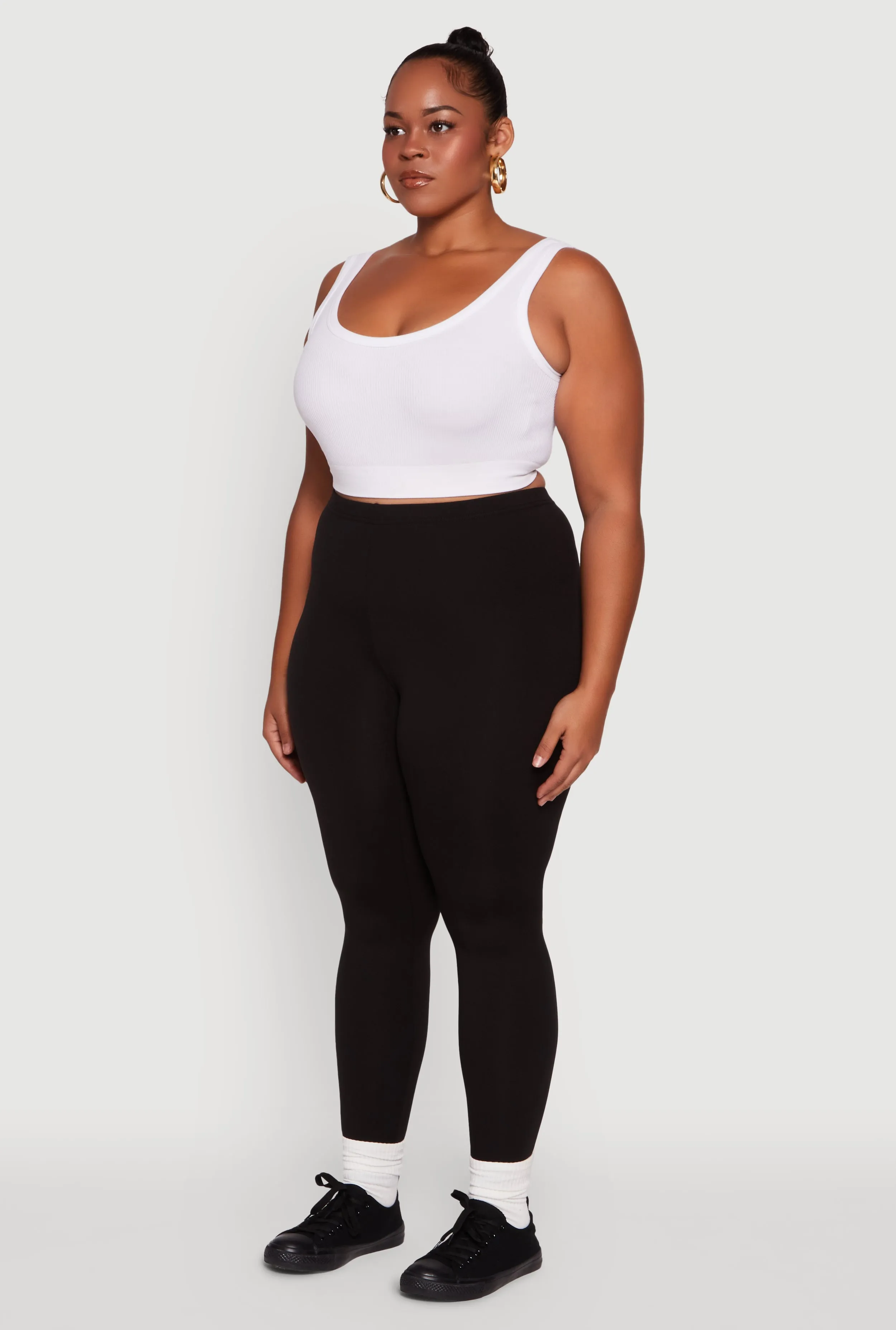 Plus Size High Waisted Fleece Lined Leggings sold by Rainbow product image thumbnail 3