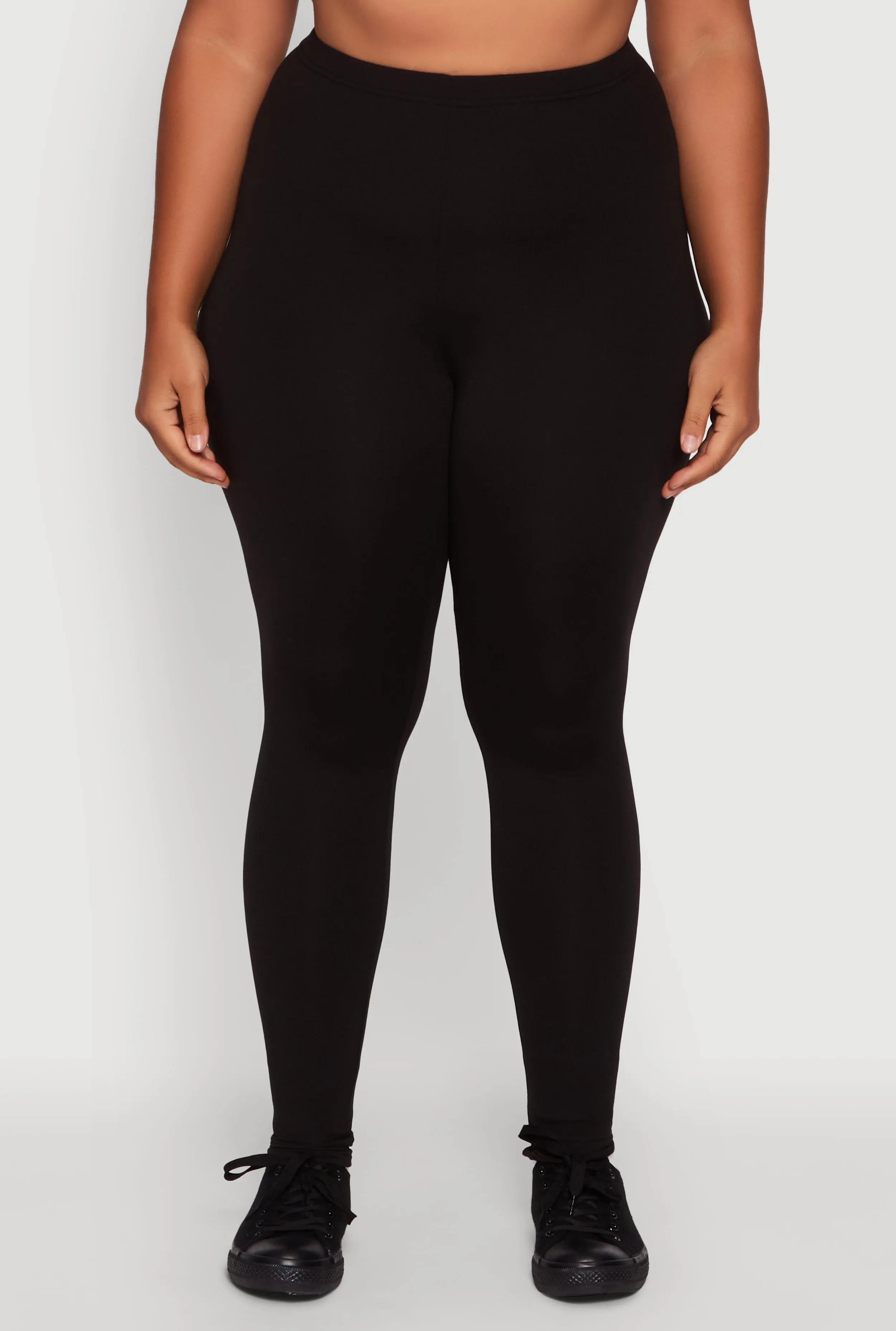 Plus Size High Waisted Fleece Lined Leggings sold by Rainbow product image thumbnail 5