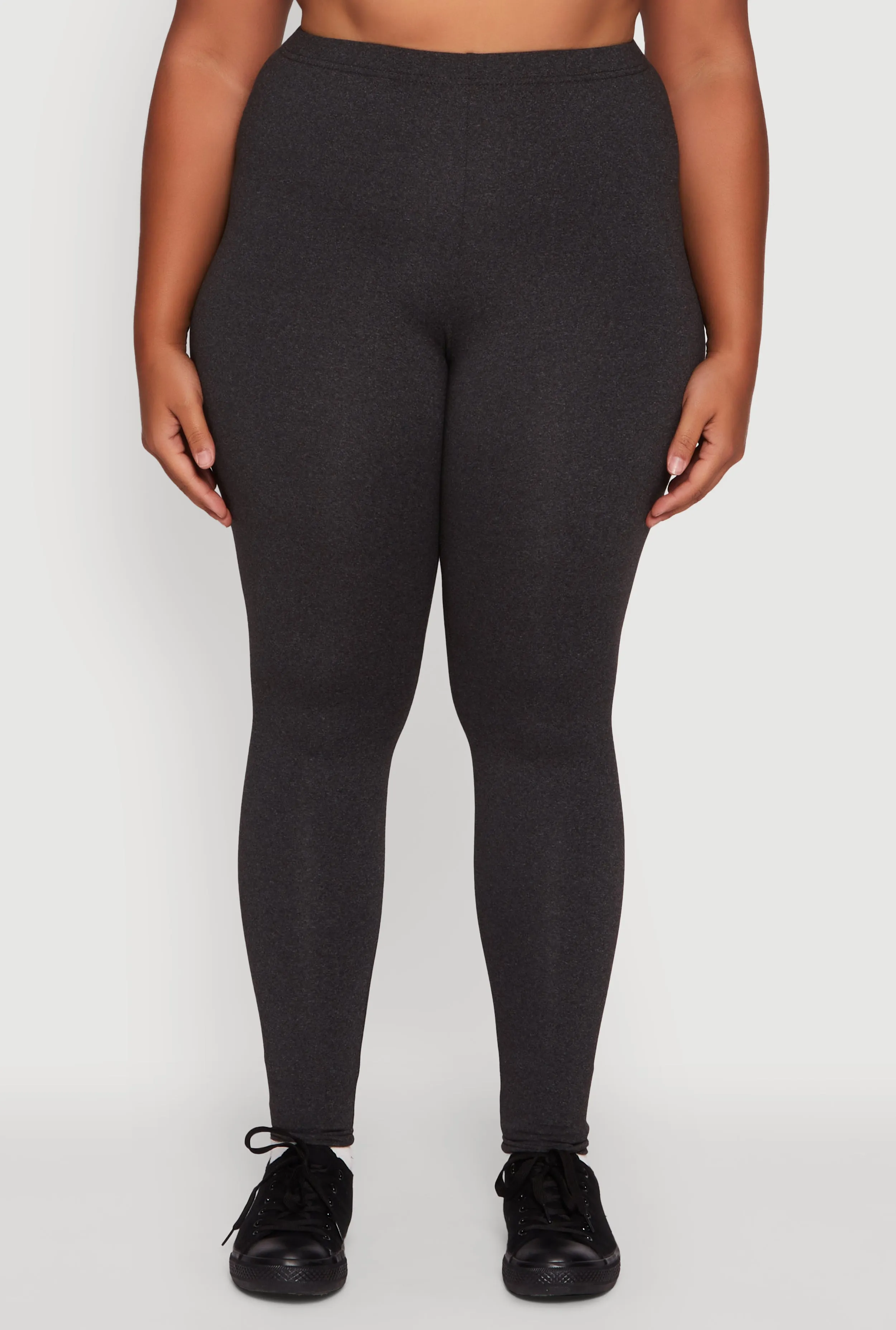 Plus Size High Waisted Fleece Lined Leggings sold by Rainbow product image thumbnail 5