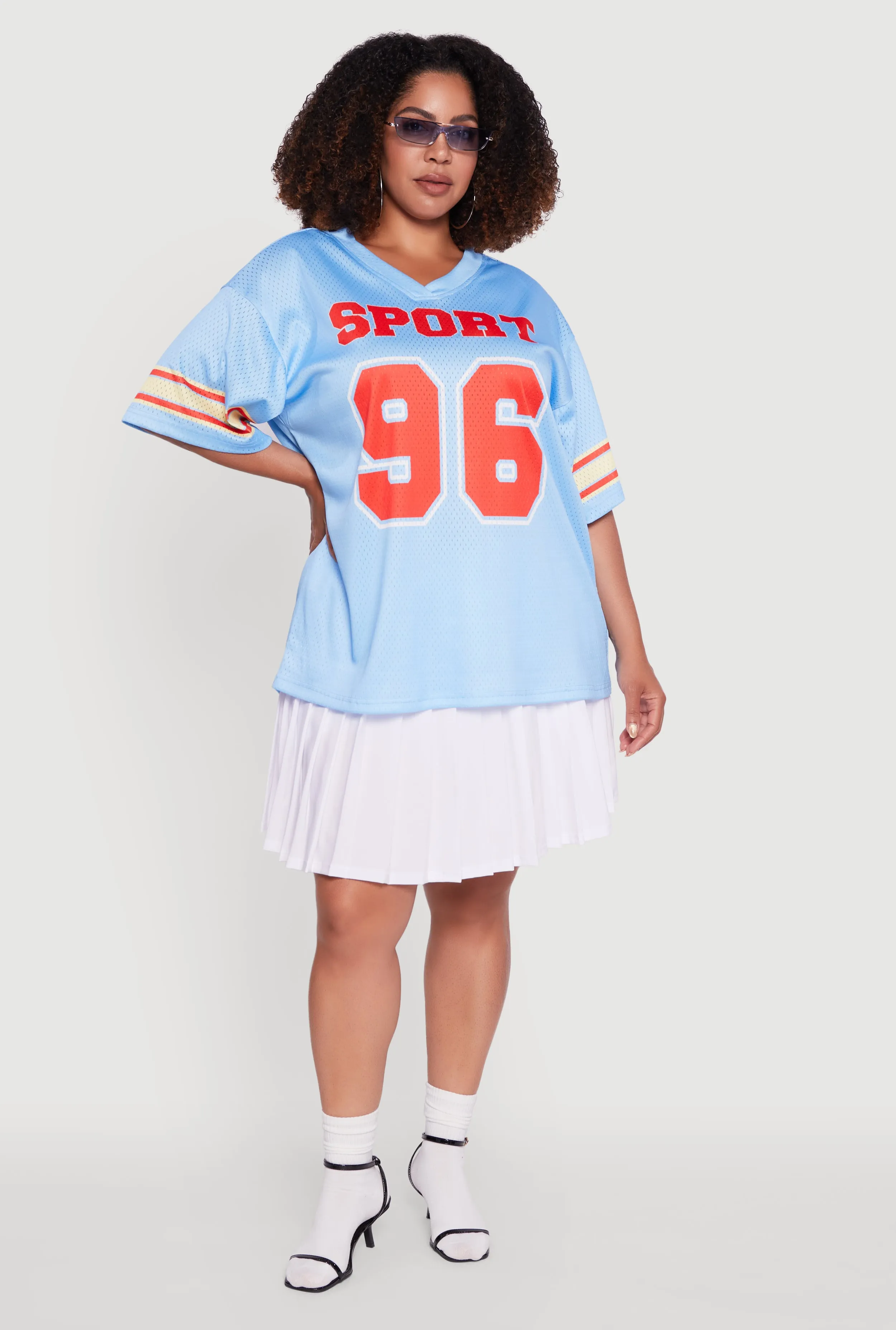 Plus Size Sport 96 Graphic Football Jersey sold by Rainbow