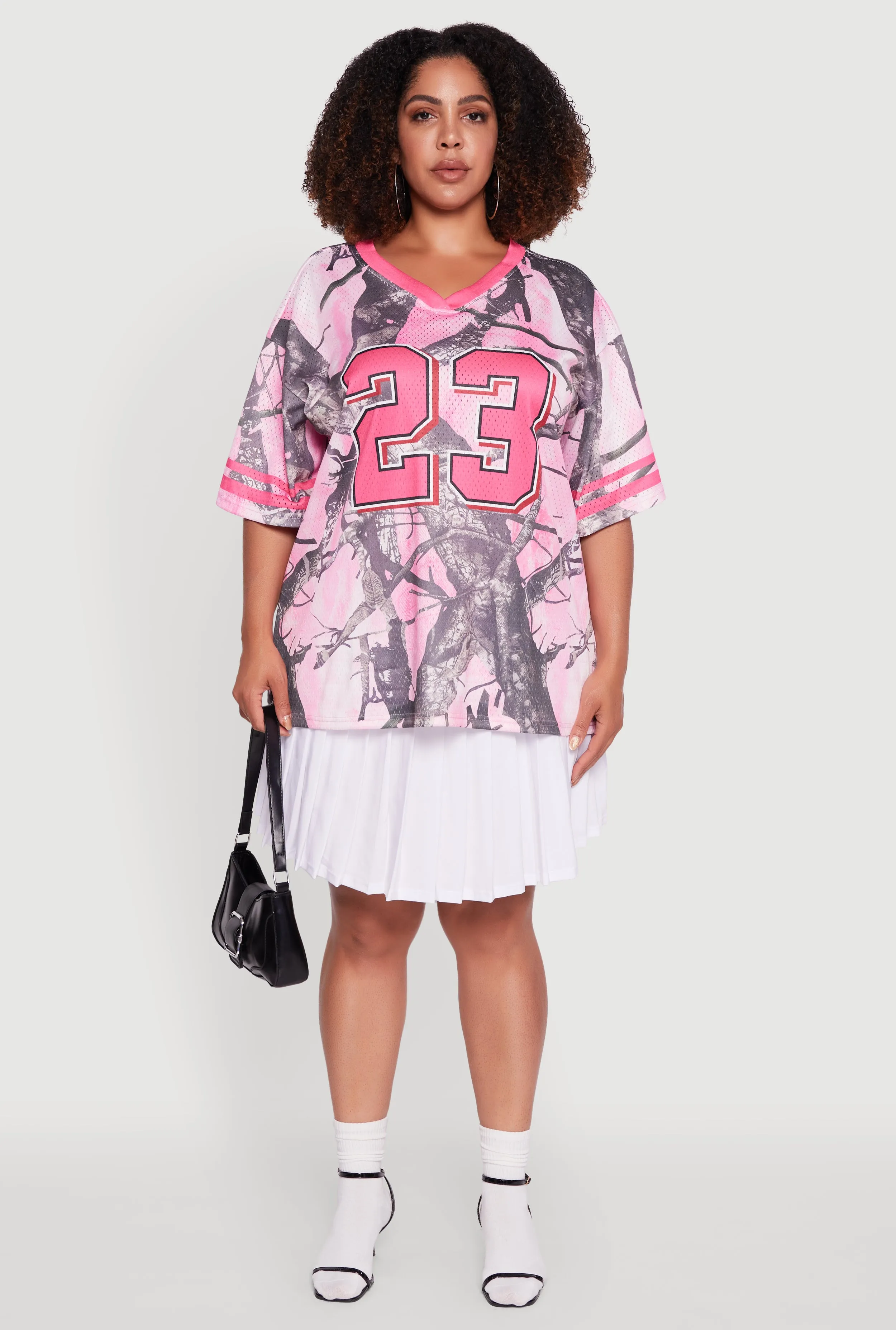 Plus Size Tree Camo 23 Graphic Football Jersey sold by Rainbow product image thumbnail 3
