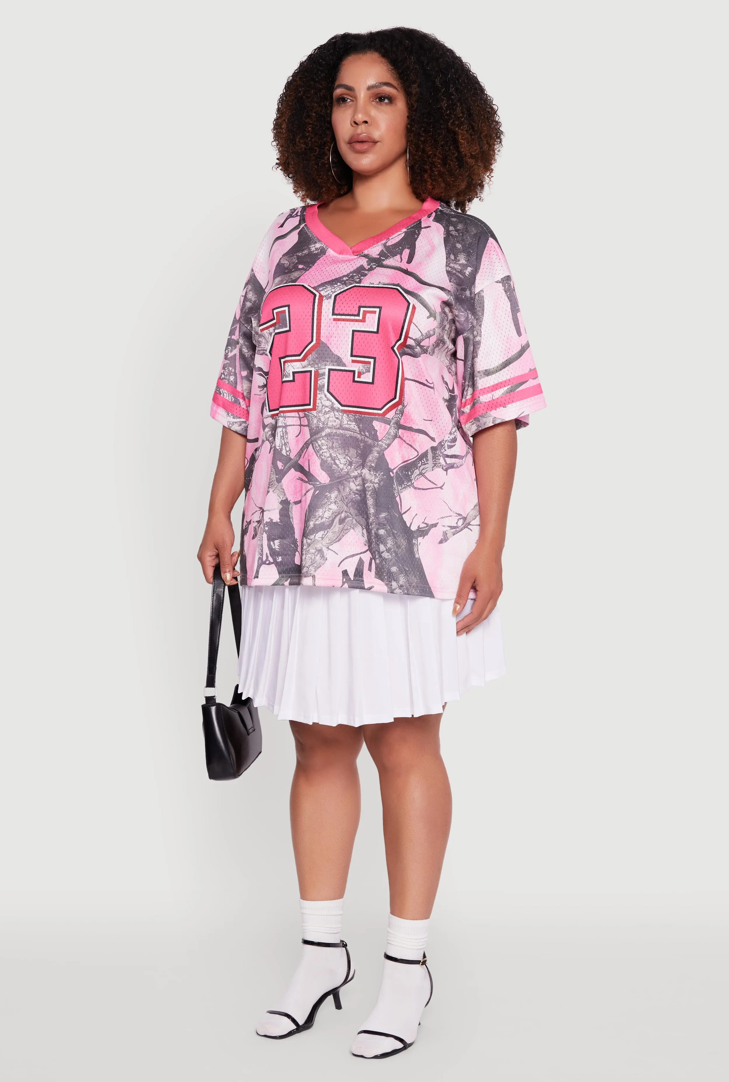 Plus Size Tree Camo 23 Graphic Football Jersey sold by Rainbow product image thumbnail 5