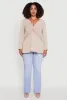 Plus Size Twist Front Long Sleeve Blouse sold by Rainbow
