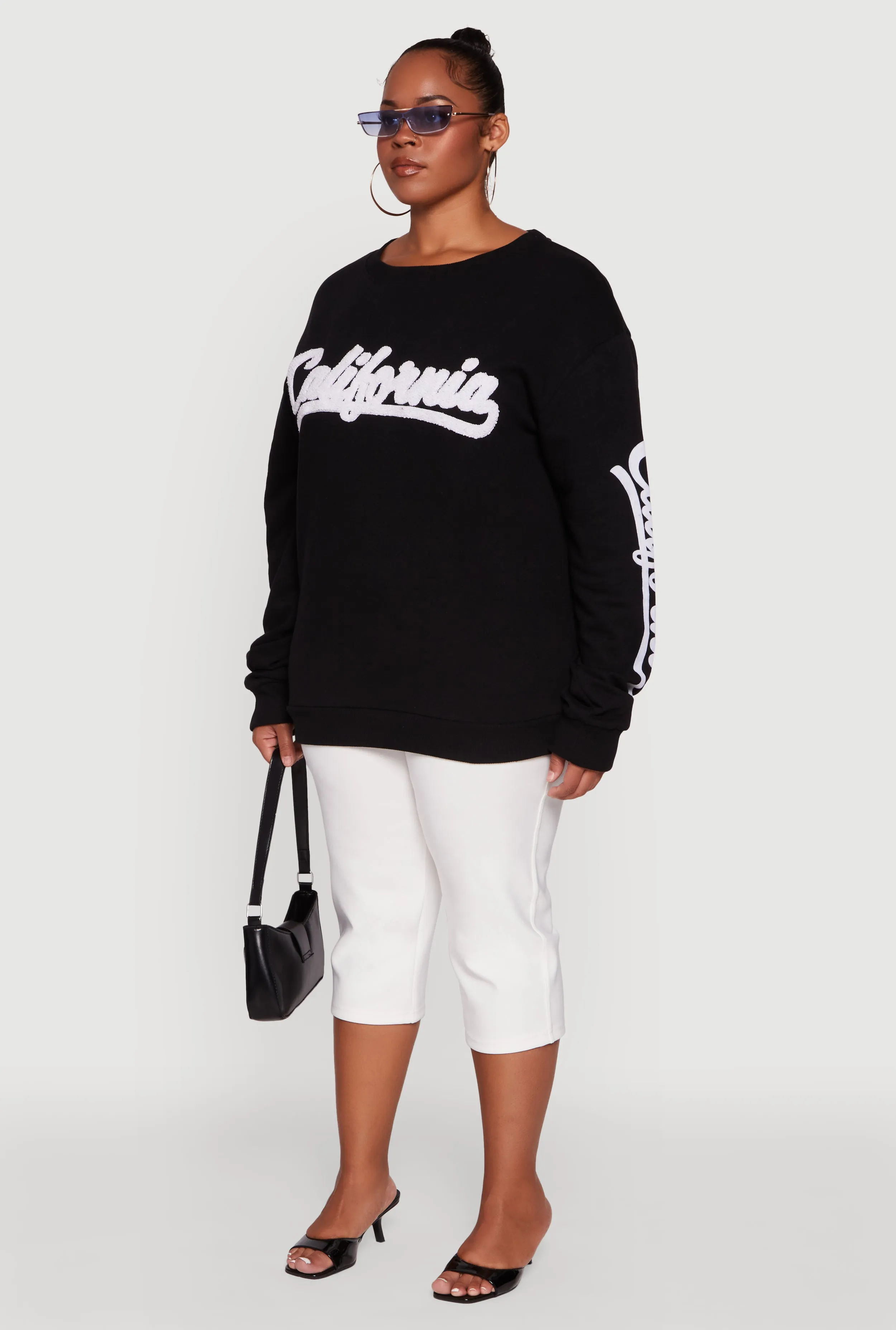 Plus Size Chenille California Pullover Sweatshirt sold by Rainbow product image thumbnail 5