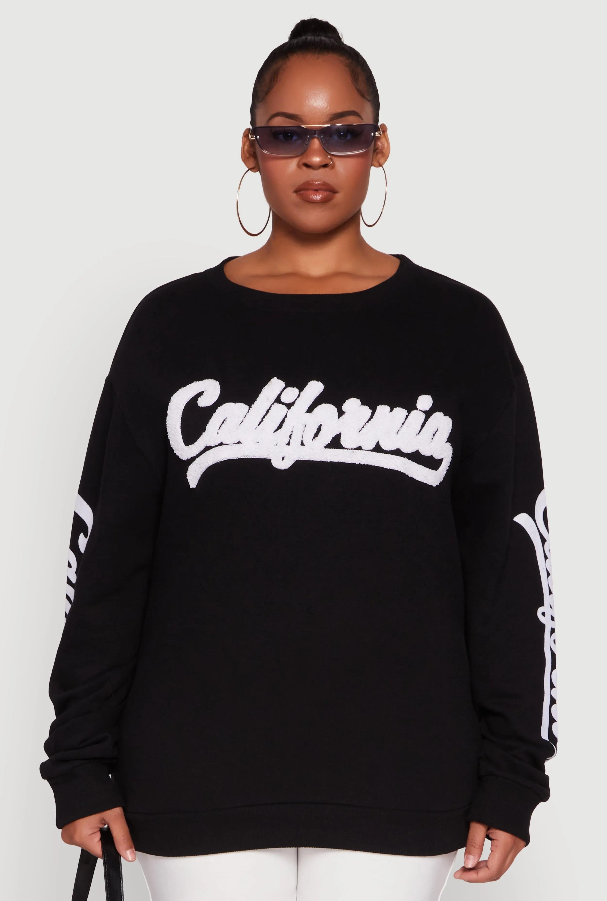 Plus Size Chenille California Pullover Sweatshirt sold by Rainbow product image thumbnail 2