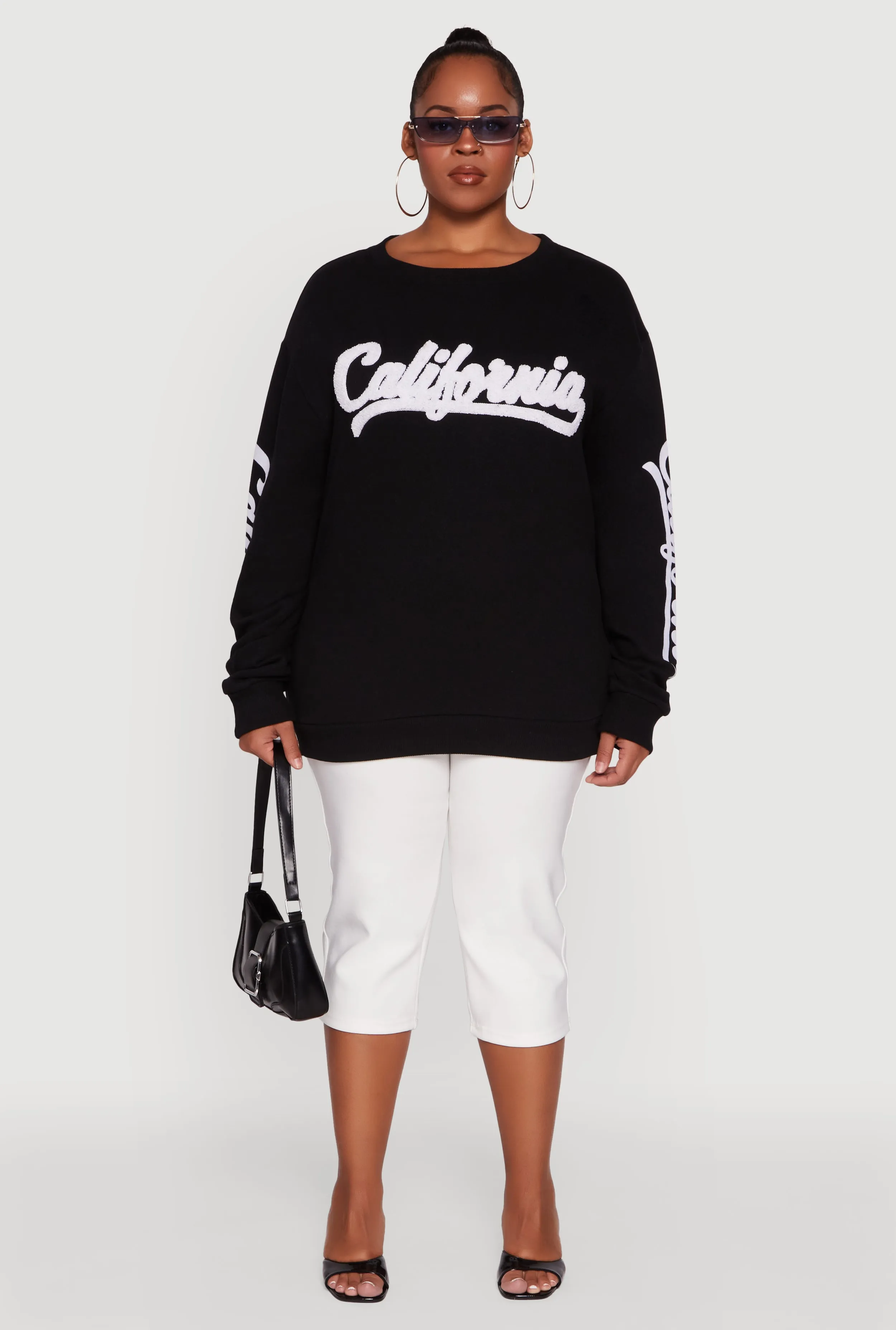 Plus Size Chenille California Pullover Sweatshirt sold by Rainbow product image thumbnail 3