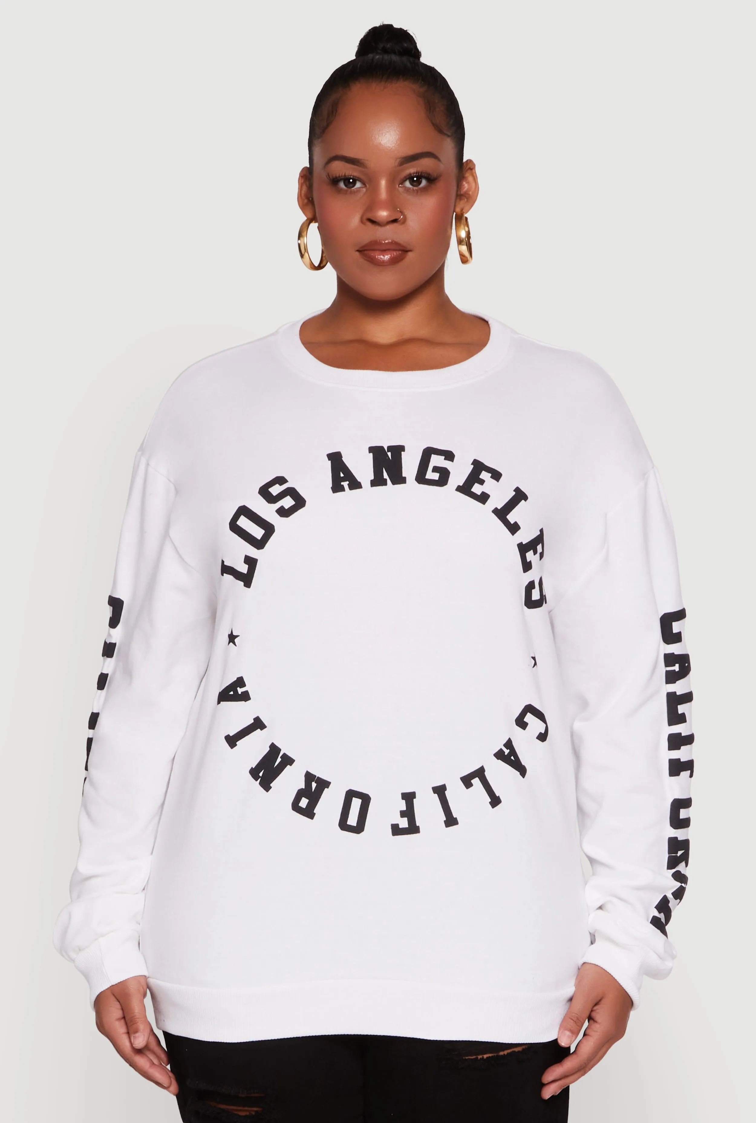Plus Size Los Angeles California Fleece Pullover Sweatshirt sold by Rainbow product image thumbnail 2