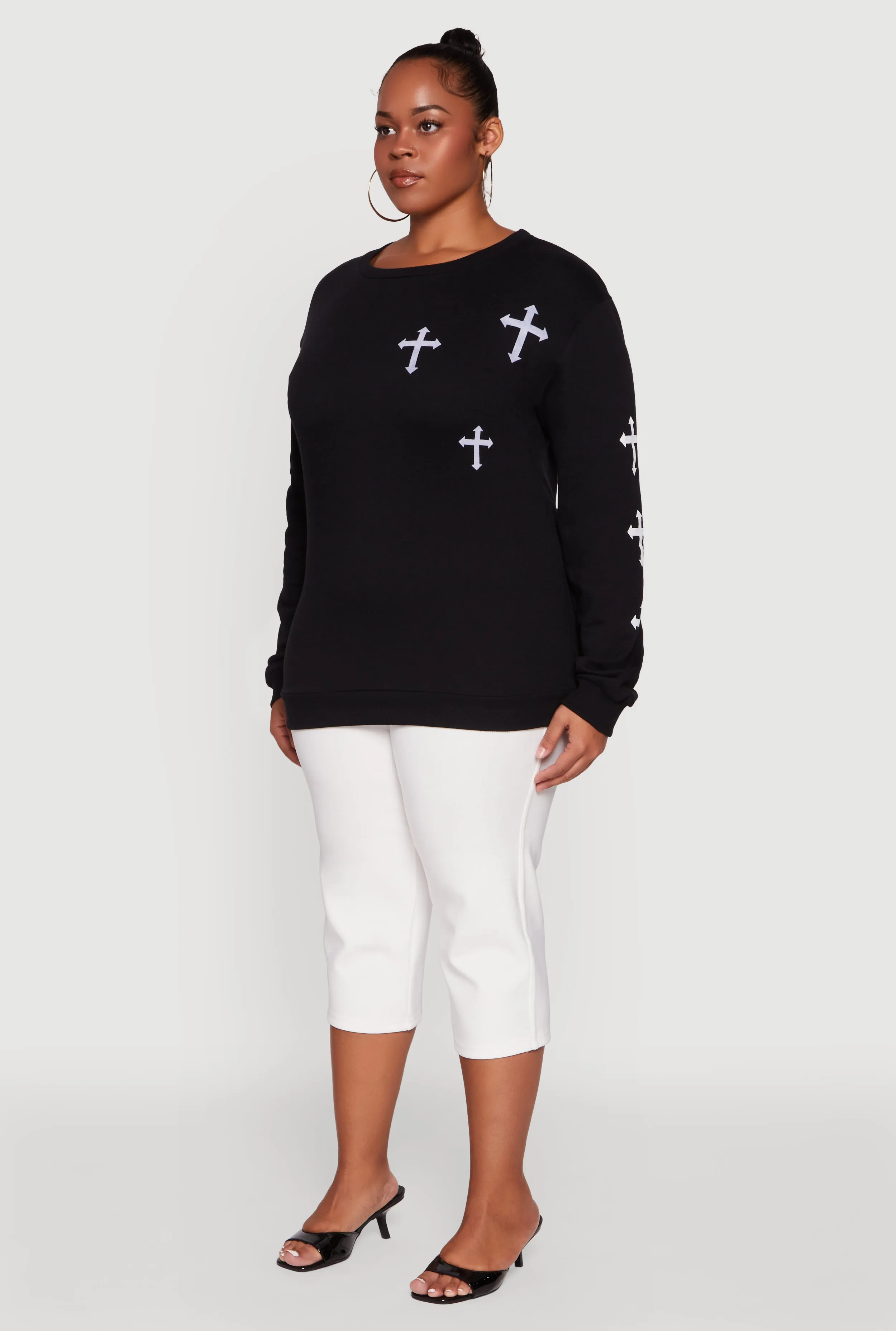 Plus Size Assorted Cross Graphic Pullover Sweatshirt sold by Rainbow product image thumbnail 5