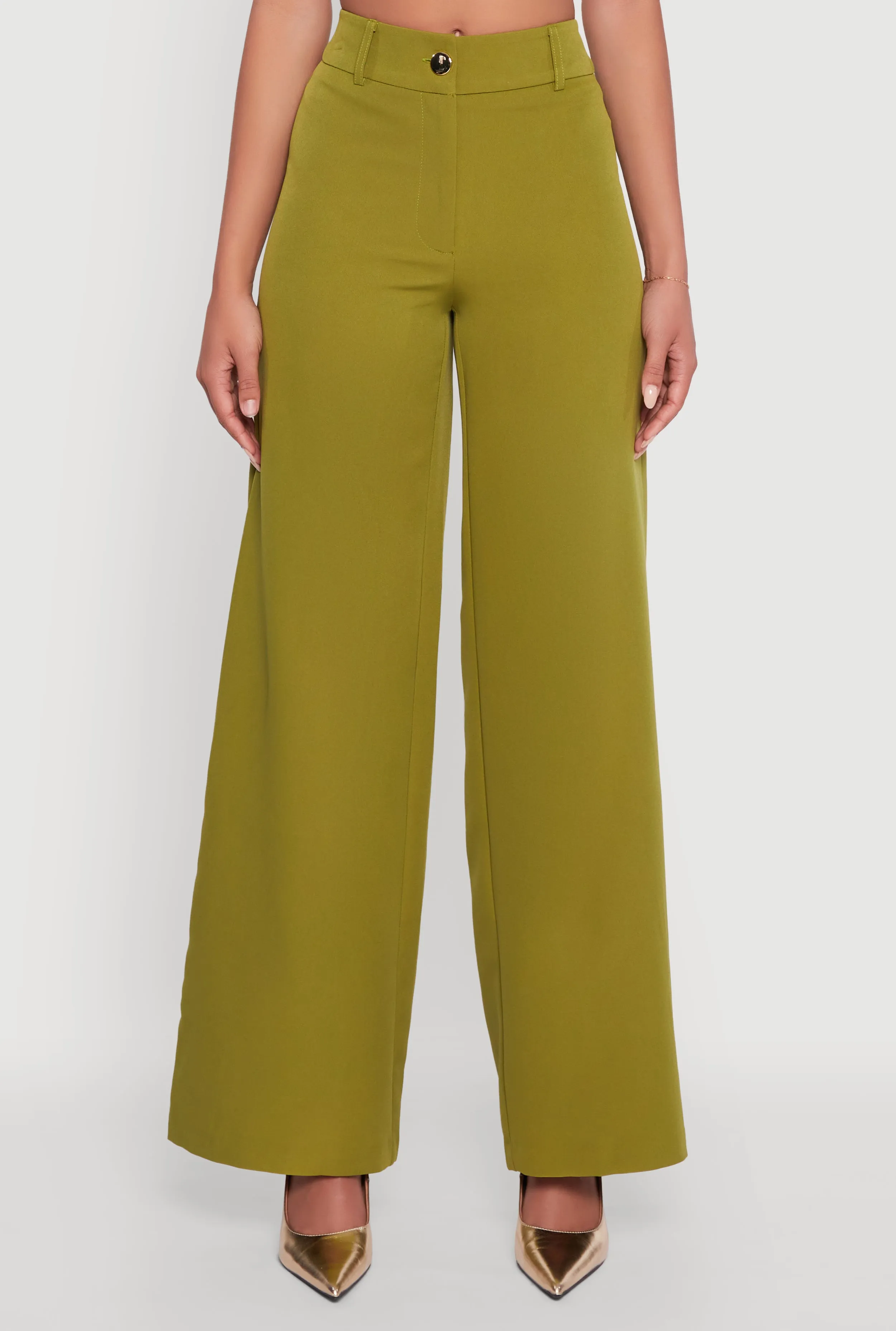Single Button Wide Leg Dress Pants sold by Rainbow product image thumbnail 3
