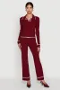 Rib Knit Contrast Trim Long Sleeve Polo Sweater sold by Rainbow