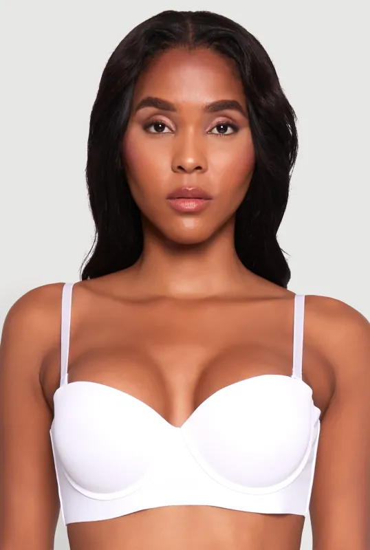 Adjustable Strap Padded Push Up Balconette Bra sold by Rainbow